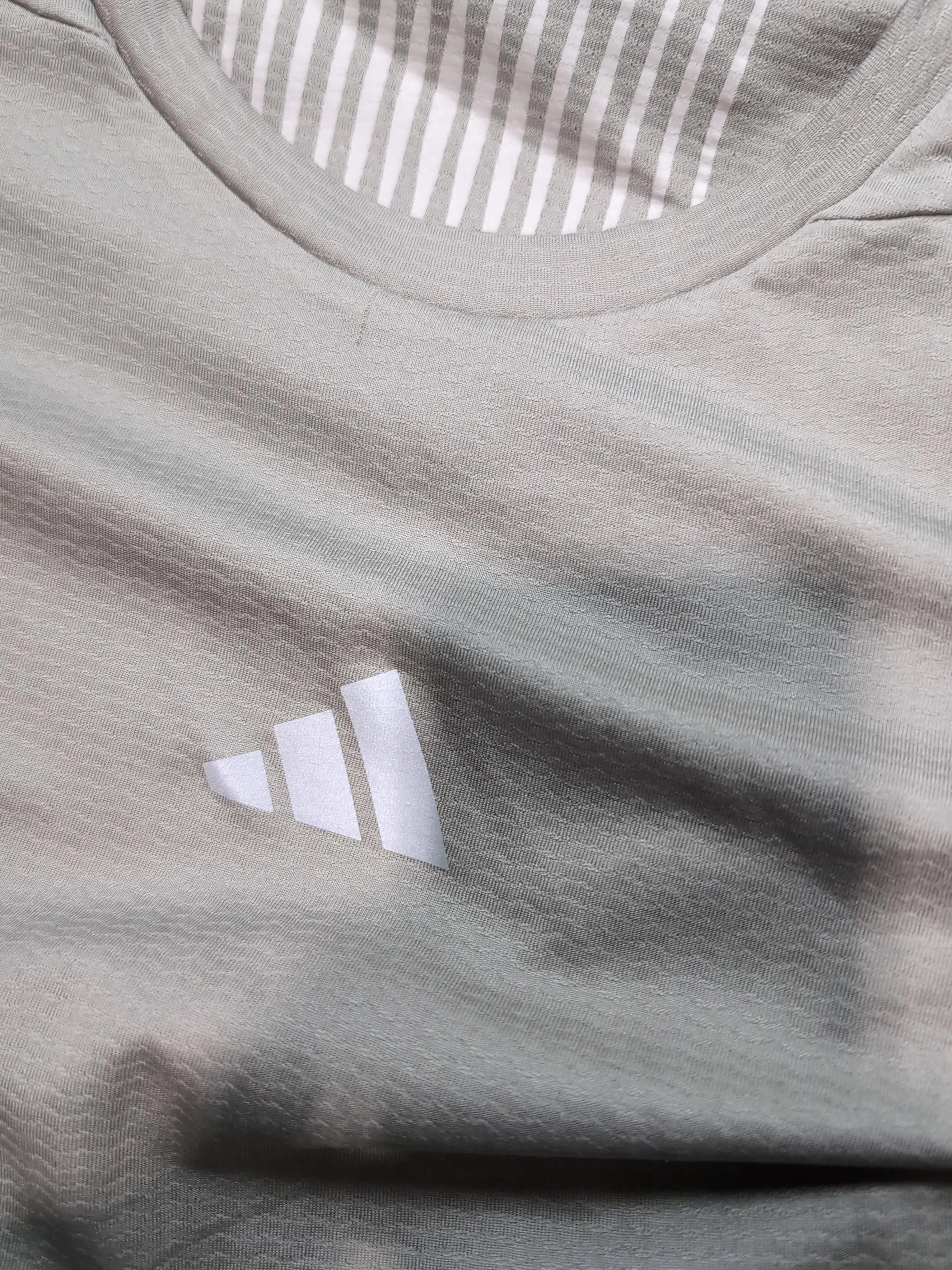 Adidas Men's T-Shirt M Green 100% Polyester Round Neck Basic - Image 6