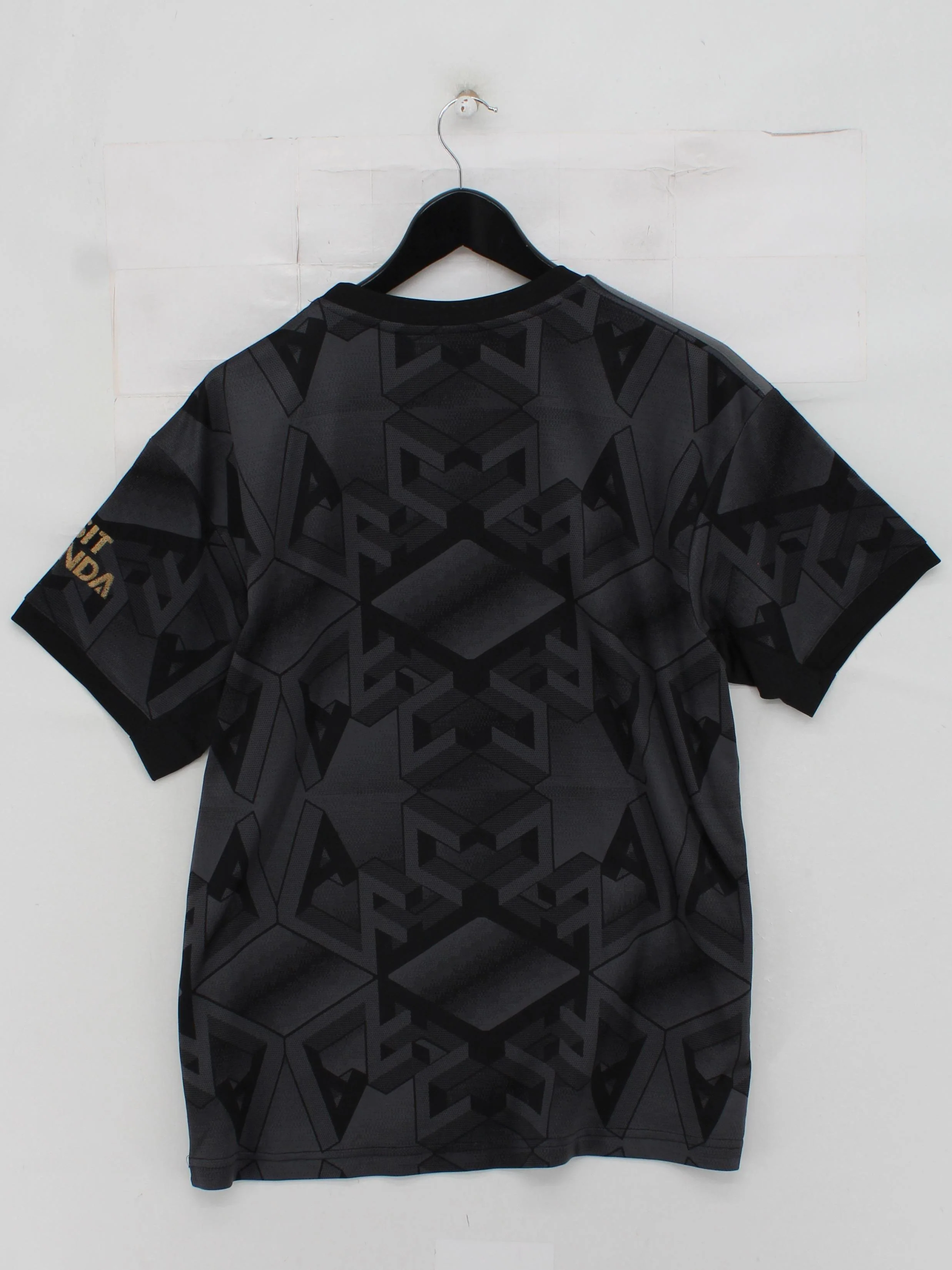 Adidas Men's T-Shirt M Grey Geometric 100% Polyester Basic - Image 2