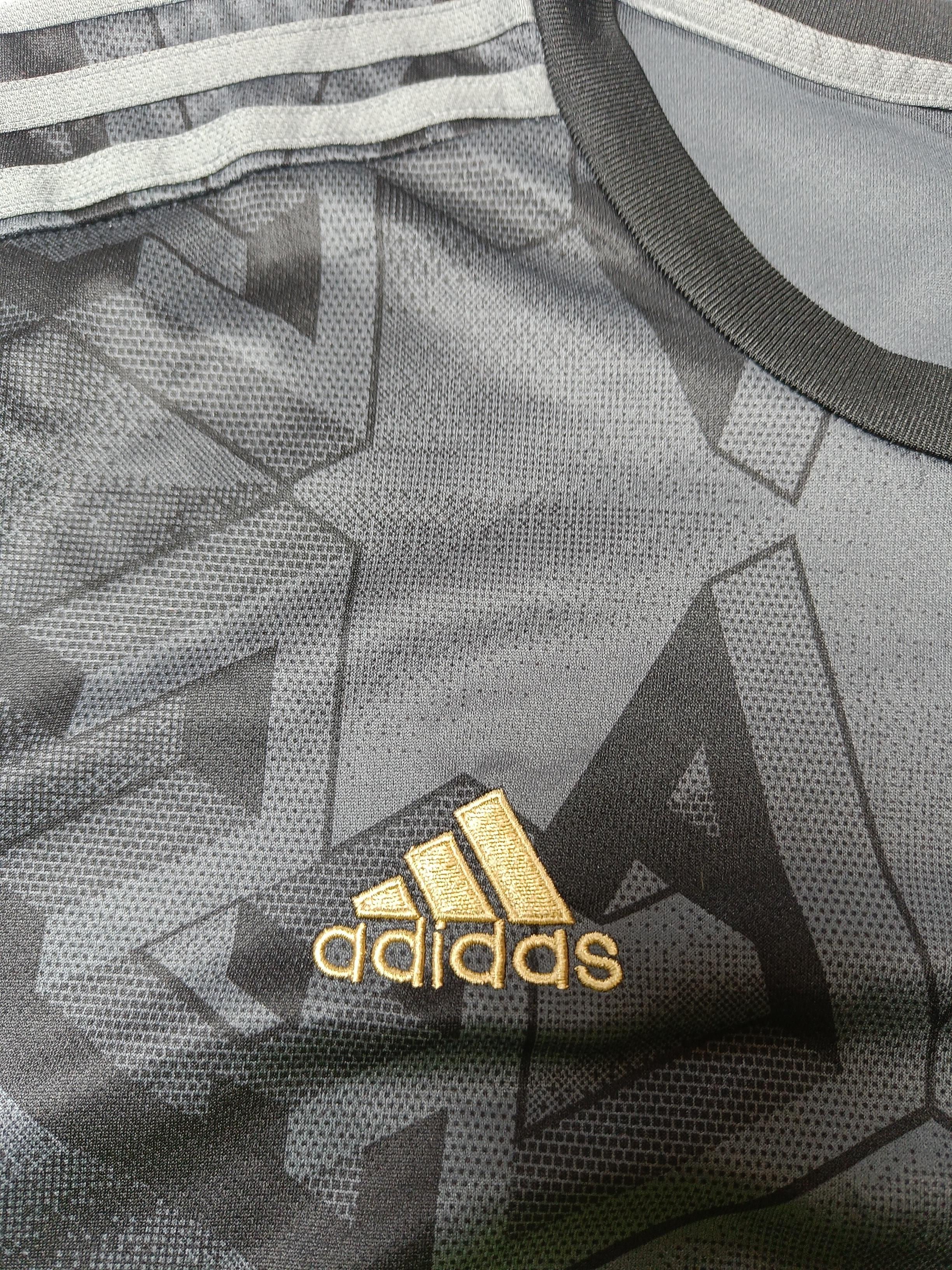 Adidas Men's T-Shirt M Grey Geometric 100% Polyester Basic - Image 6