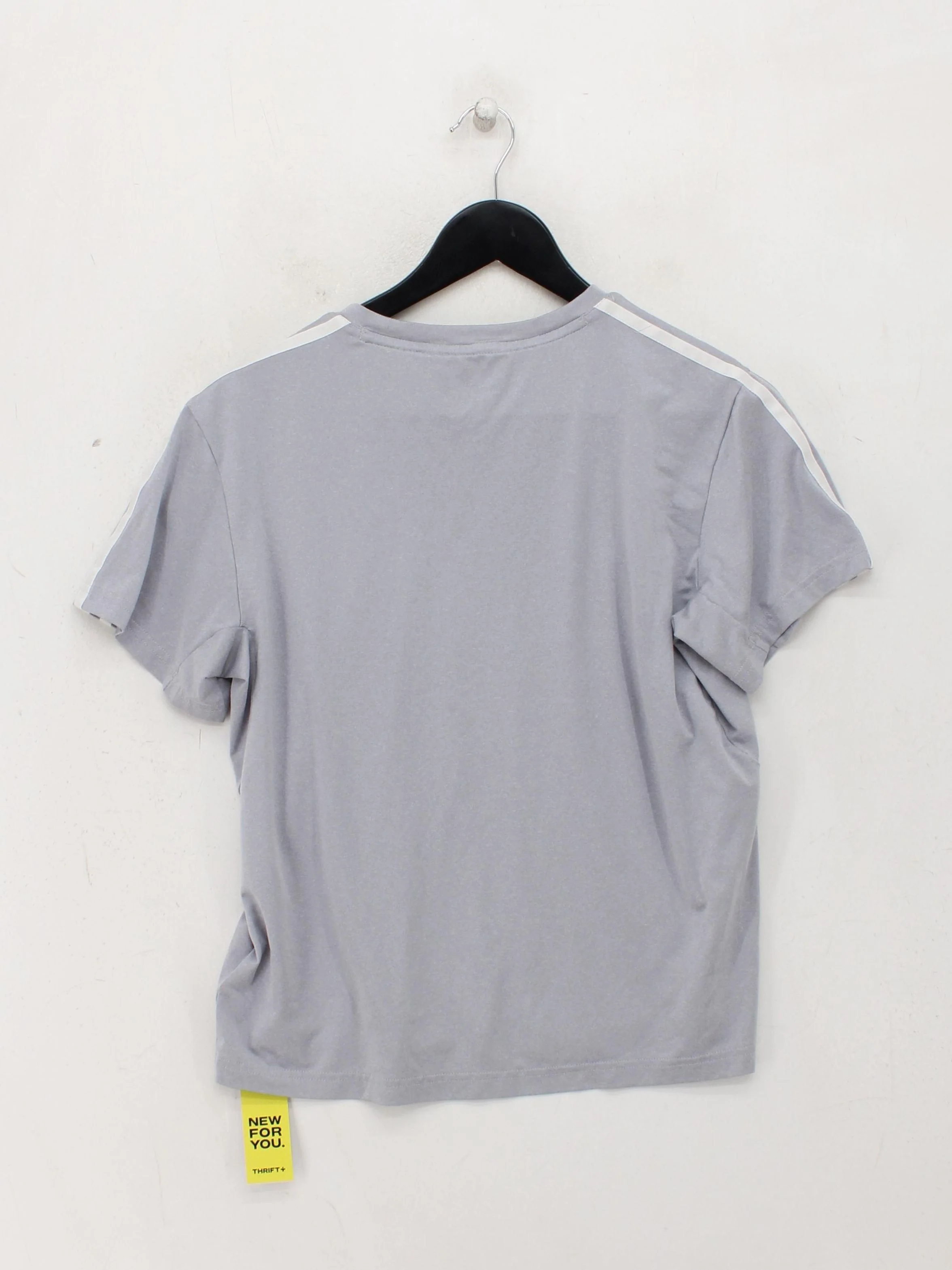 Adidas Men's T-Shirt M Grey Graphic Polyester with Elastane Round Neck Basic - Image 2