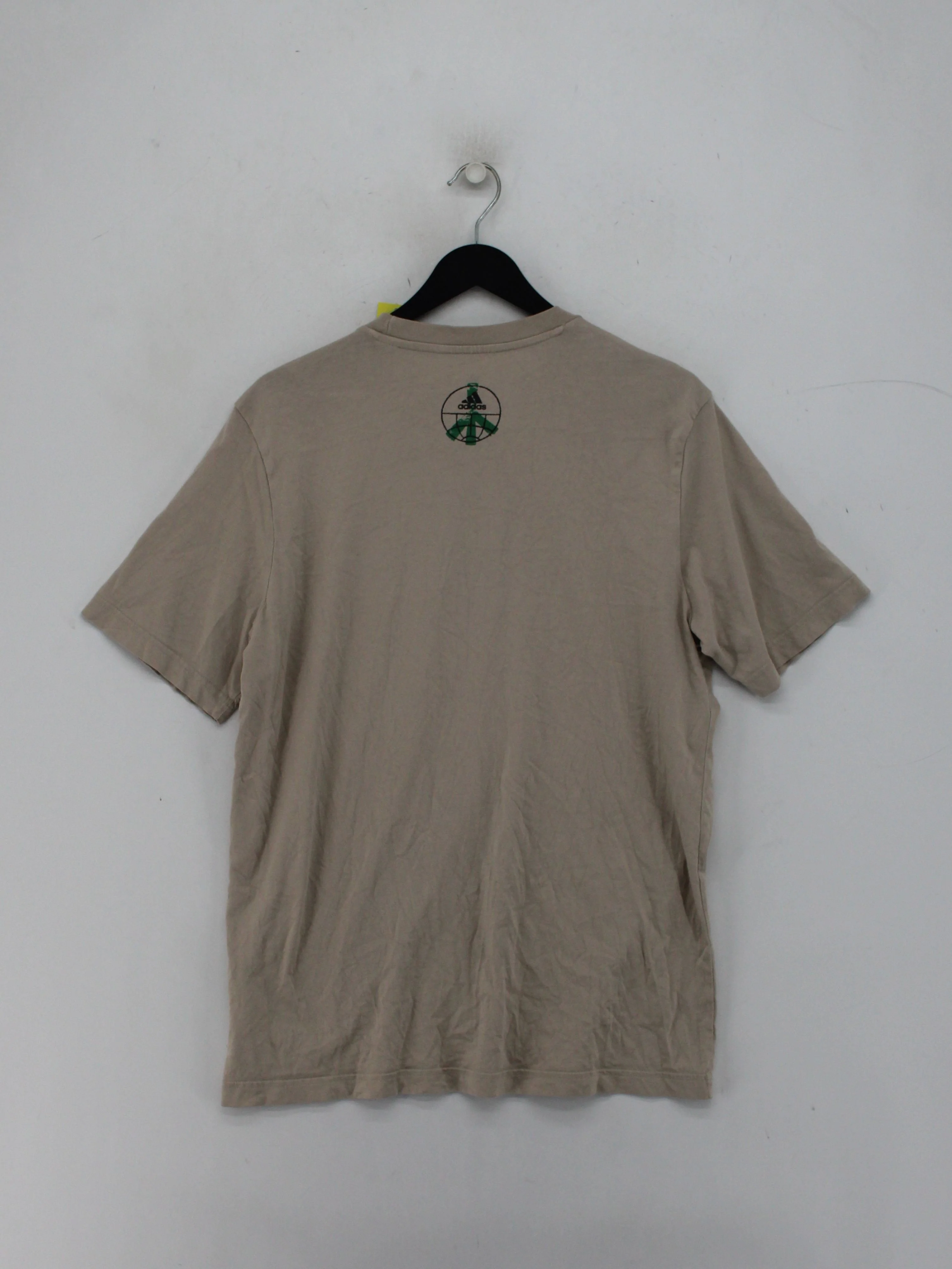 Adidas Men's T-Shirt M Tan Graphic Cotton with Elastane Basic - Image 2