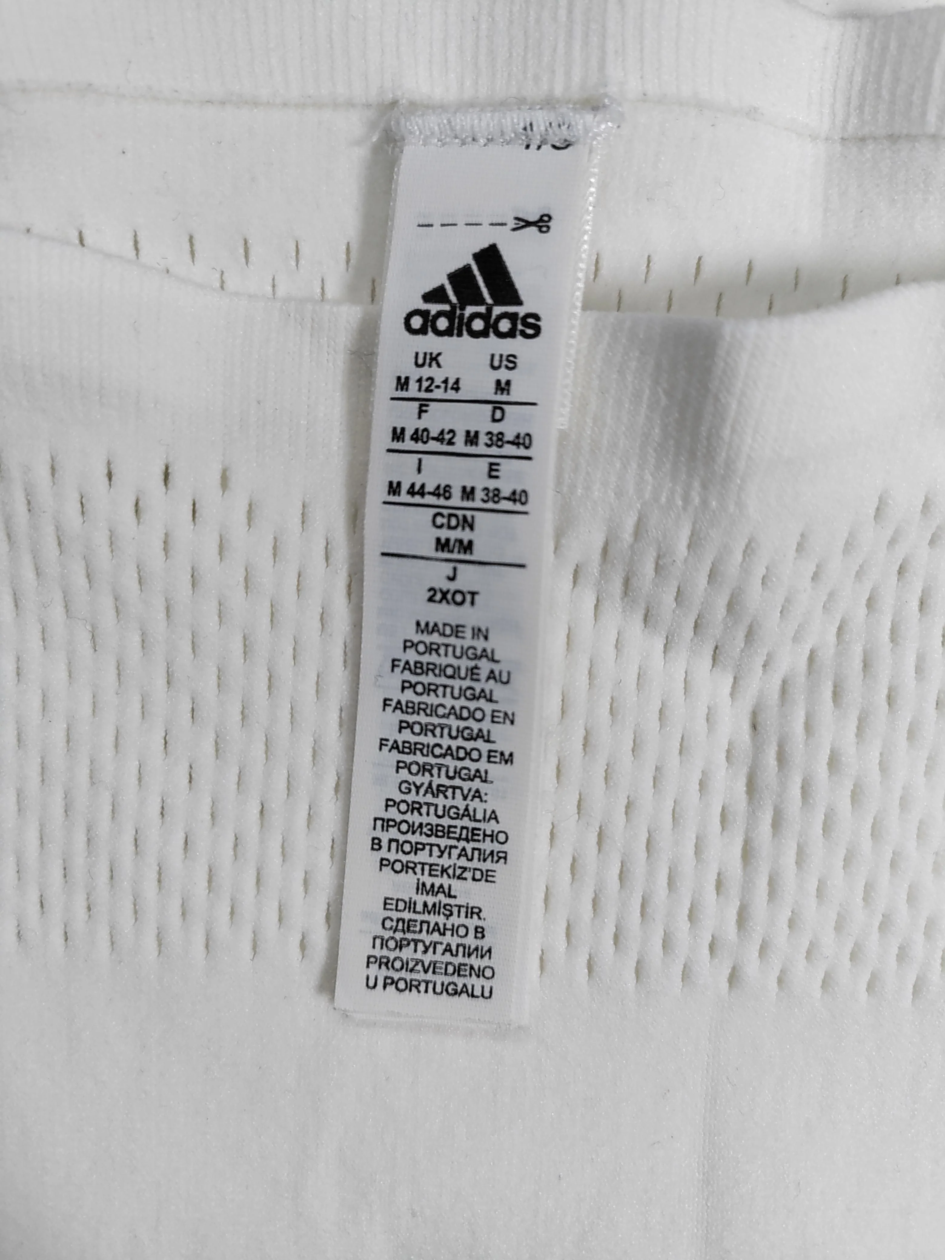 Adidas Men's T-Shirt M White 100% Polyester Round Neck Basic - Image 5