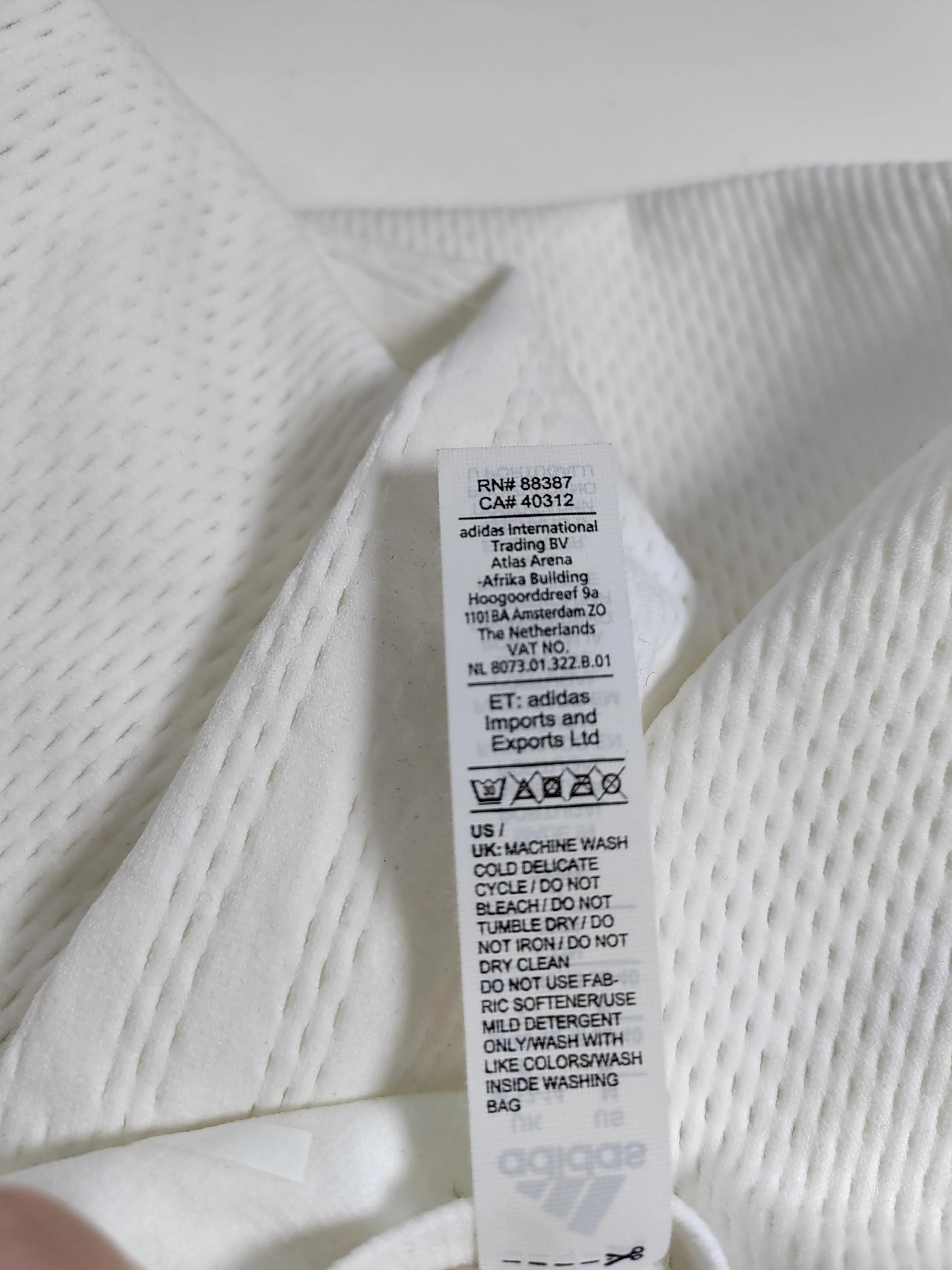 Adidas Men's T-Shirt M White 100% Polyester Round Neck Basic - Image 6