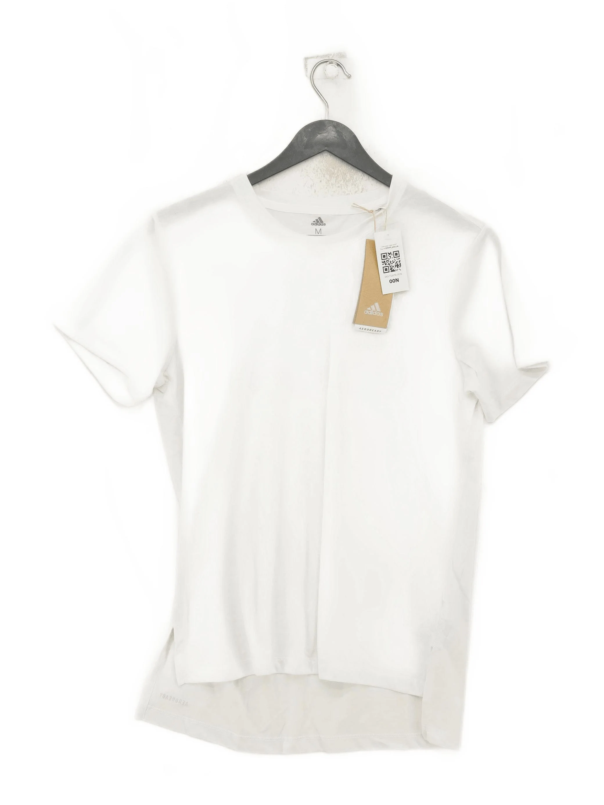 Adidas Men's T-Shirt M White Polyester with Cotton Basic New with tags