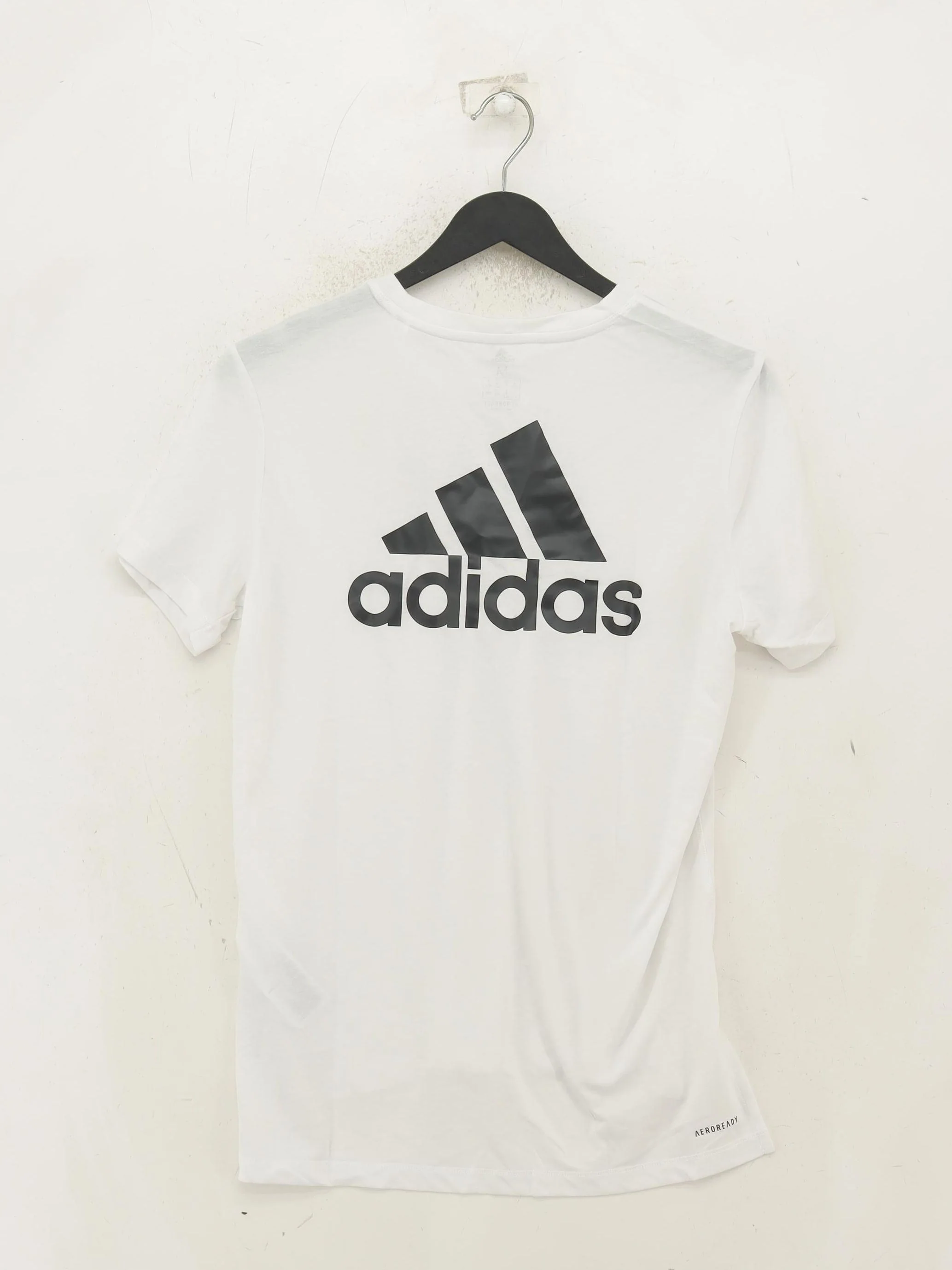 Adidas Men's T-Shirt M White Polyester with Cotton Basic New with tags - Image 2