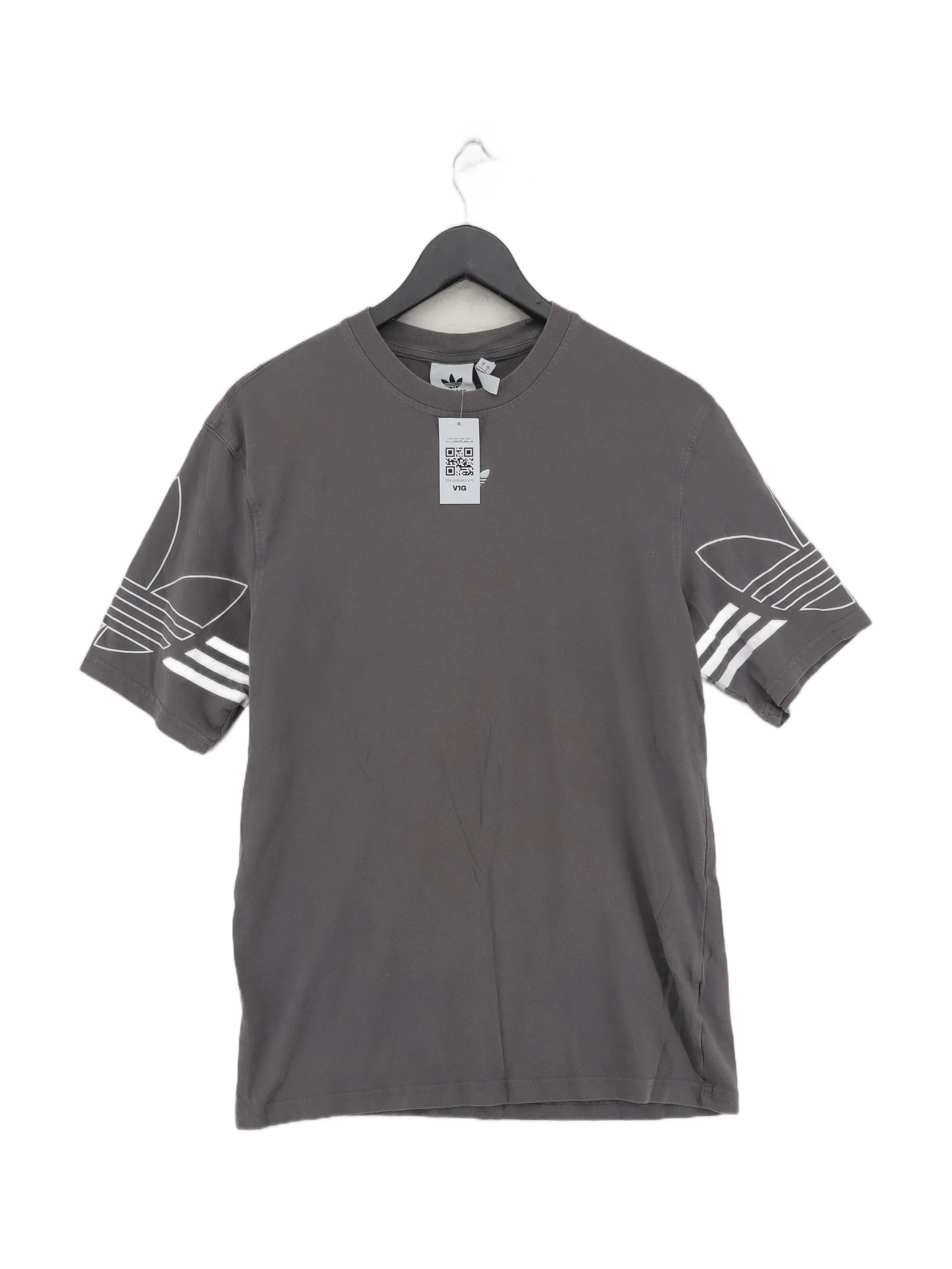 Adidas Men's T-Shirt S Grey Graphic 100% Cotton Basic