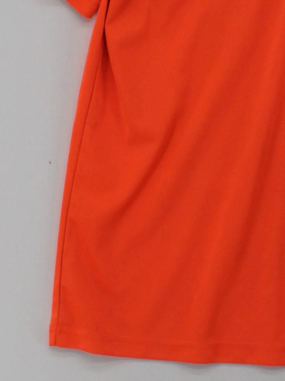 Adidas Men's T-Shirt S Orange 100% Polyester Round Neck Basic - Image 4