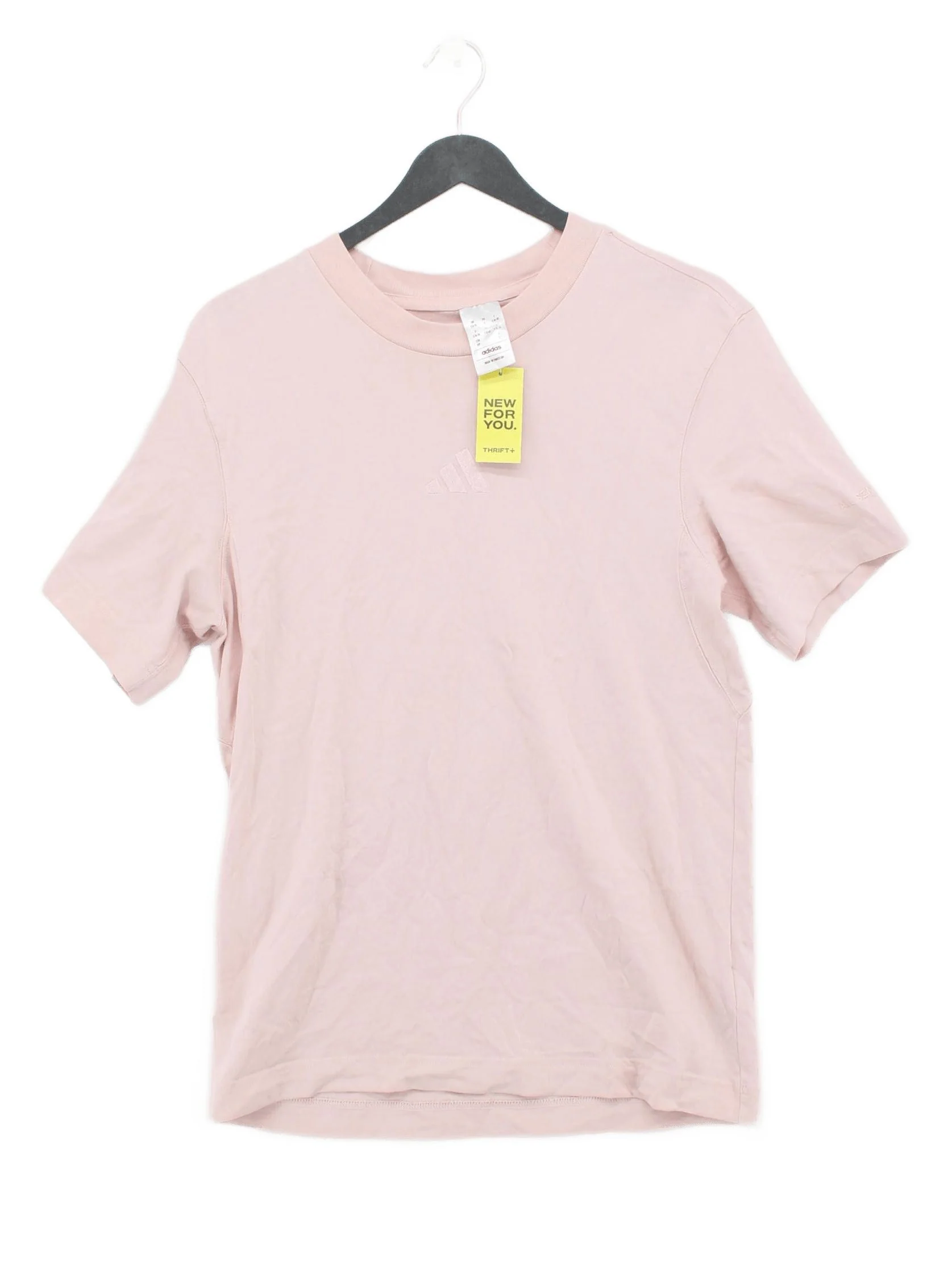 Adidas Men's T-Shirt S Pink 100% Cotton Round Neck Basic