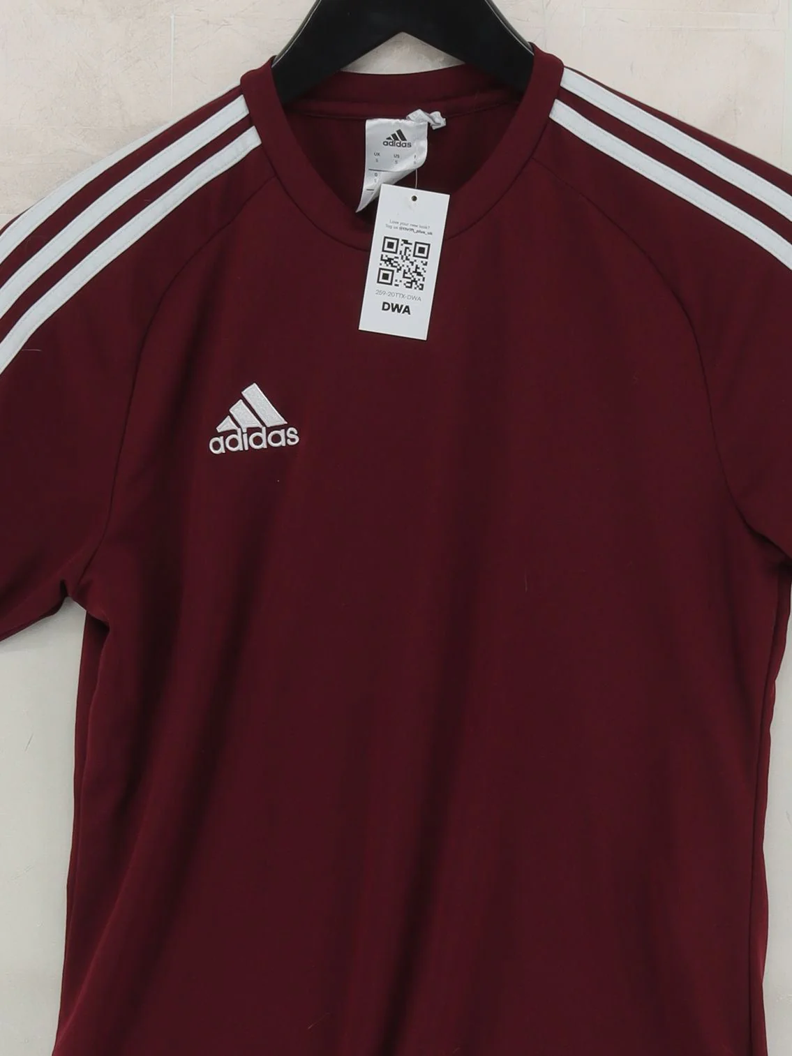 Adidas Men's T-Shirt S Red 100% Polyester Round Neck Basic - Image 3