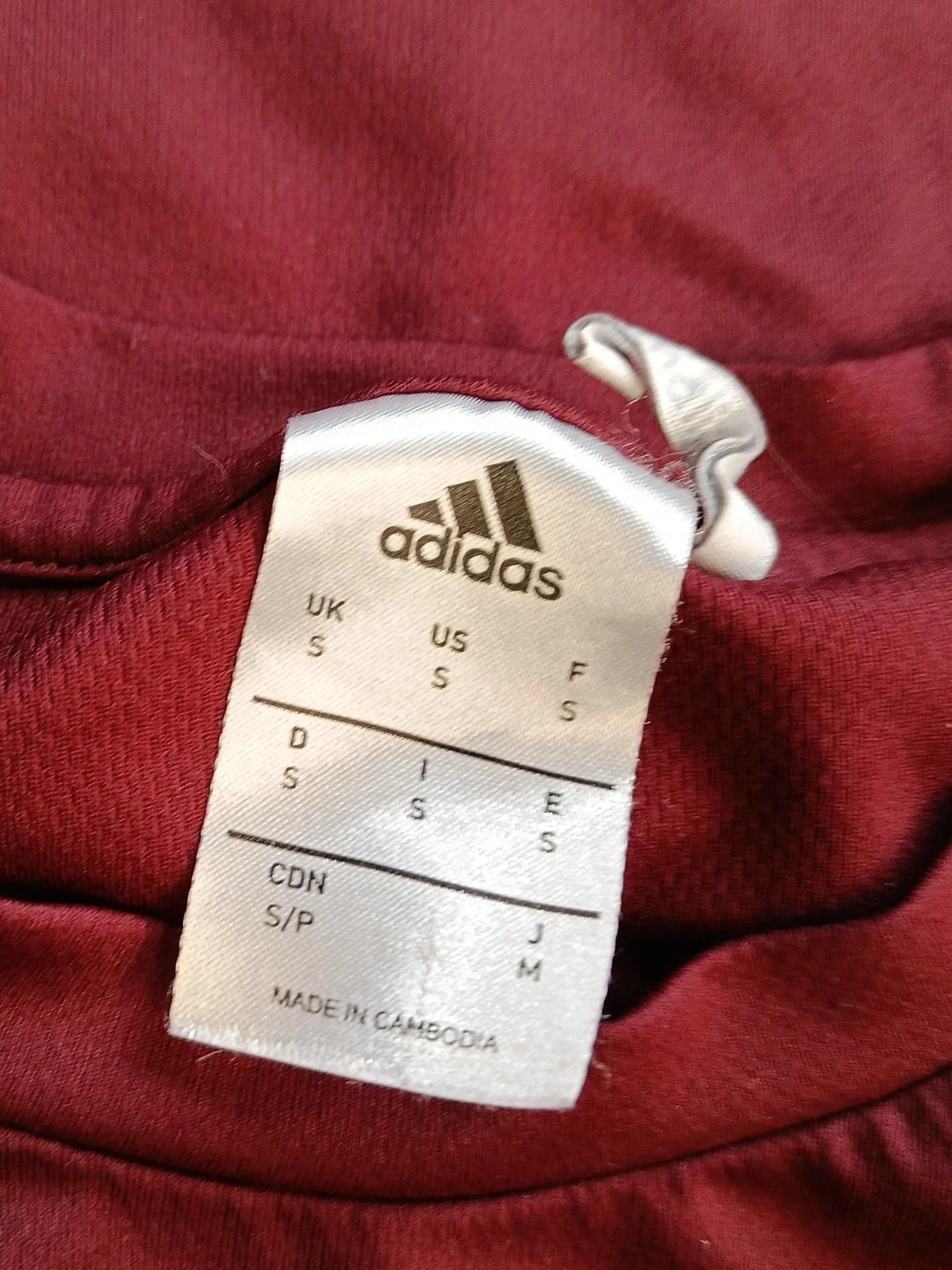 Adidas Men's T-Shirt S Red 100% Polyester Round Neck Basic - Image 6