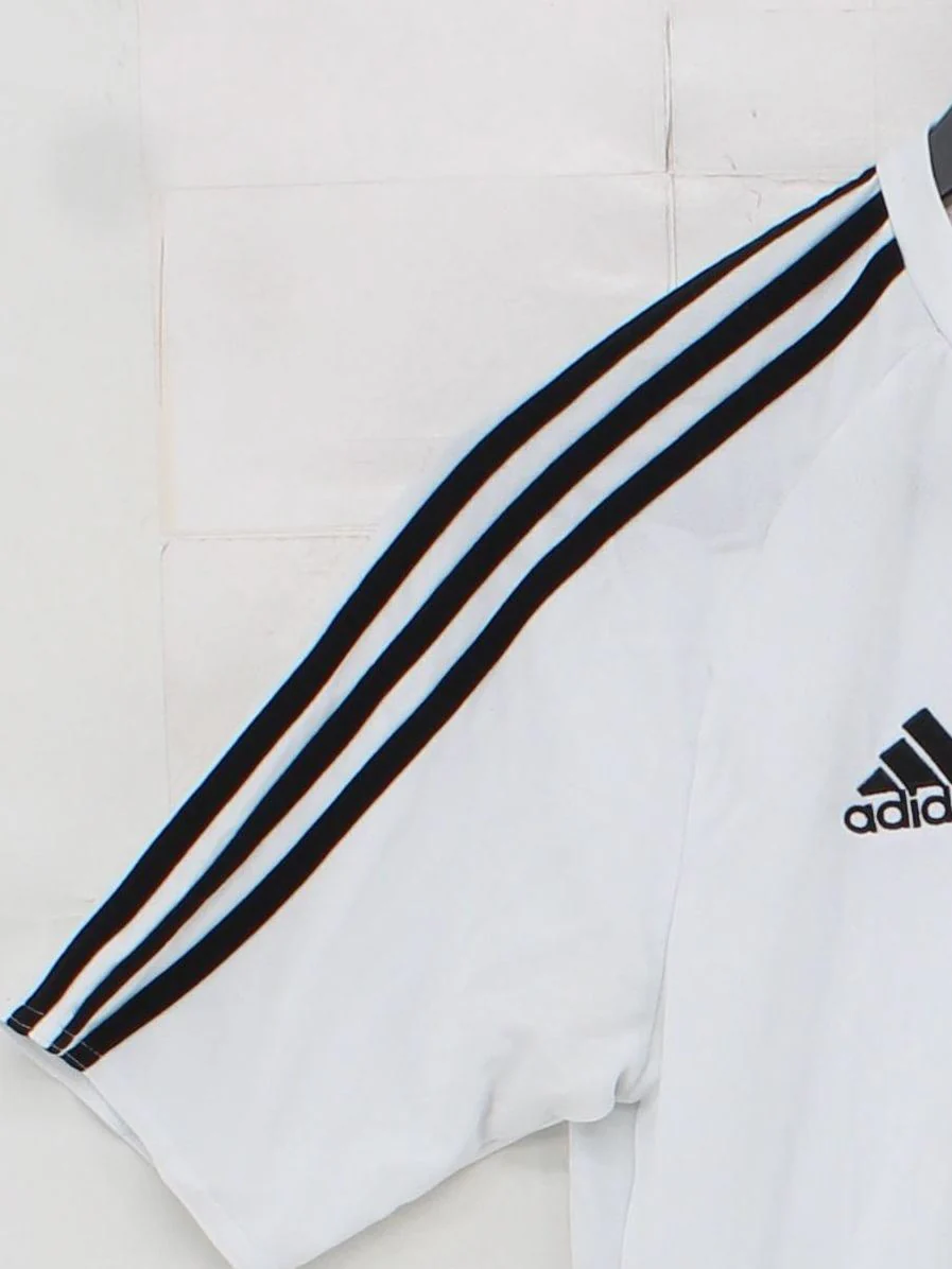 Adidas Men's T-Shirt S White 100% Polyester Round Neck Basic - Image 4