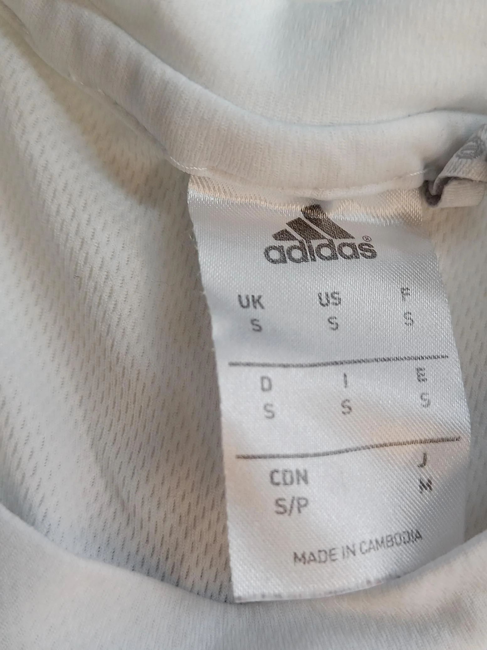 Adidas Men's T-Shirt S White 100% Polyester Round Neck Basic - Image 6