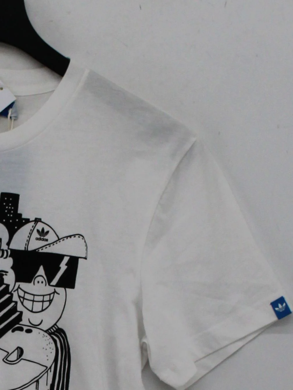 Adidas Men's T-Shirt S White Graphic 100% Cotton Basic - Image 4