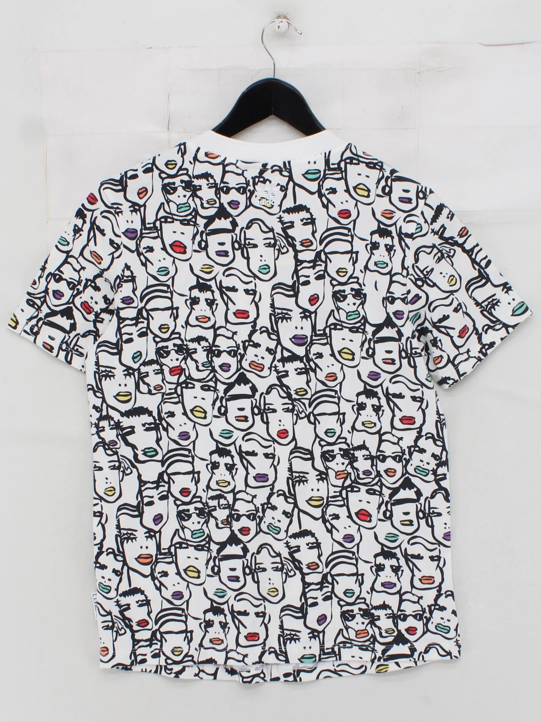 Adidas Men's T-Shirt S White Graphic Polyester with Cotton Basic New with tags - Image 2