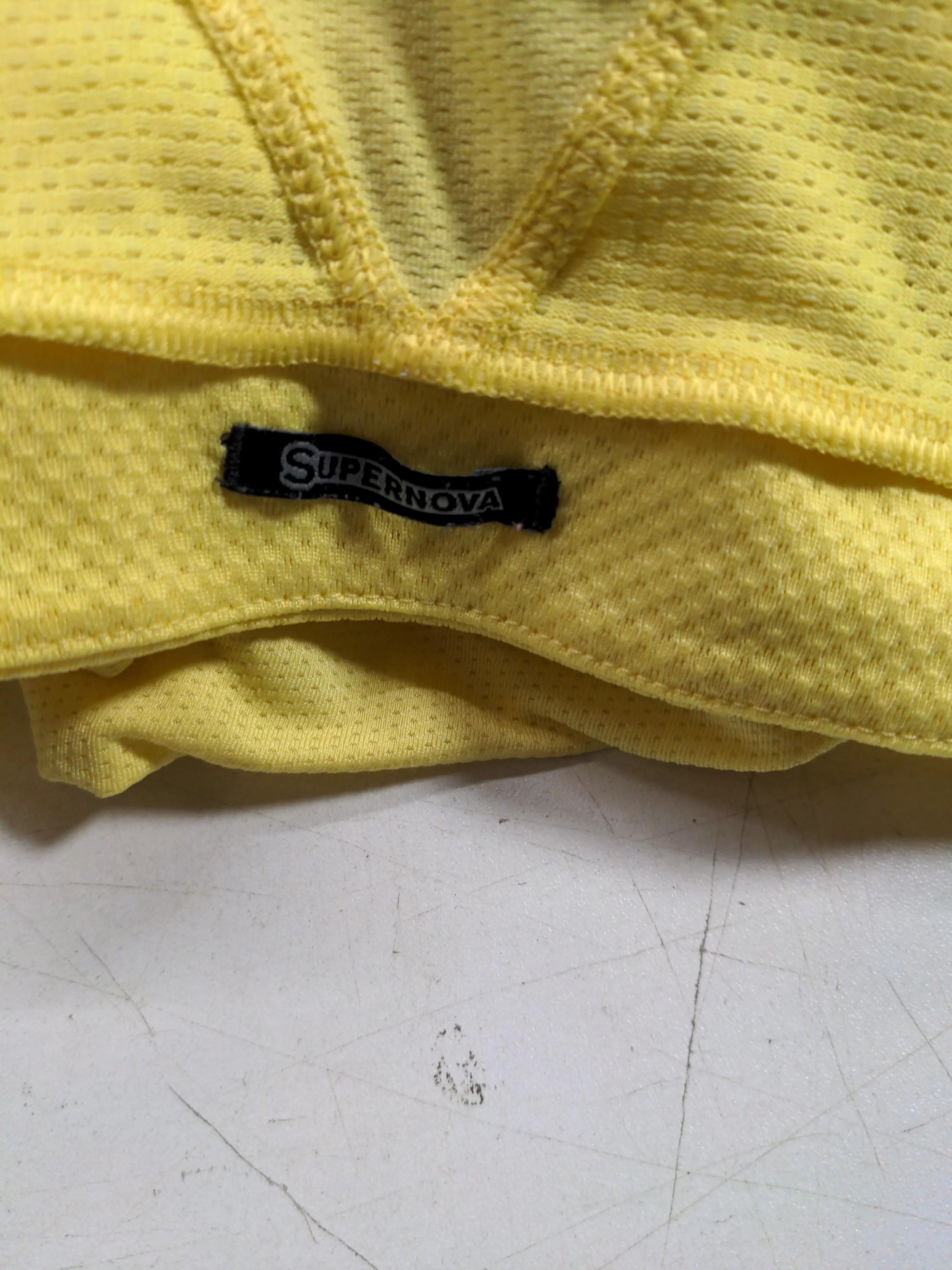 Adidas Men's T-Shirt S Yellow Polyester with Elastane Round Neck Basic - Image 5
