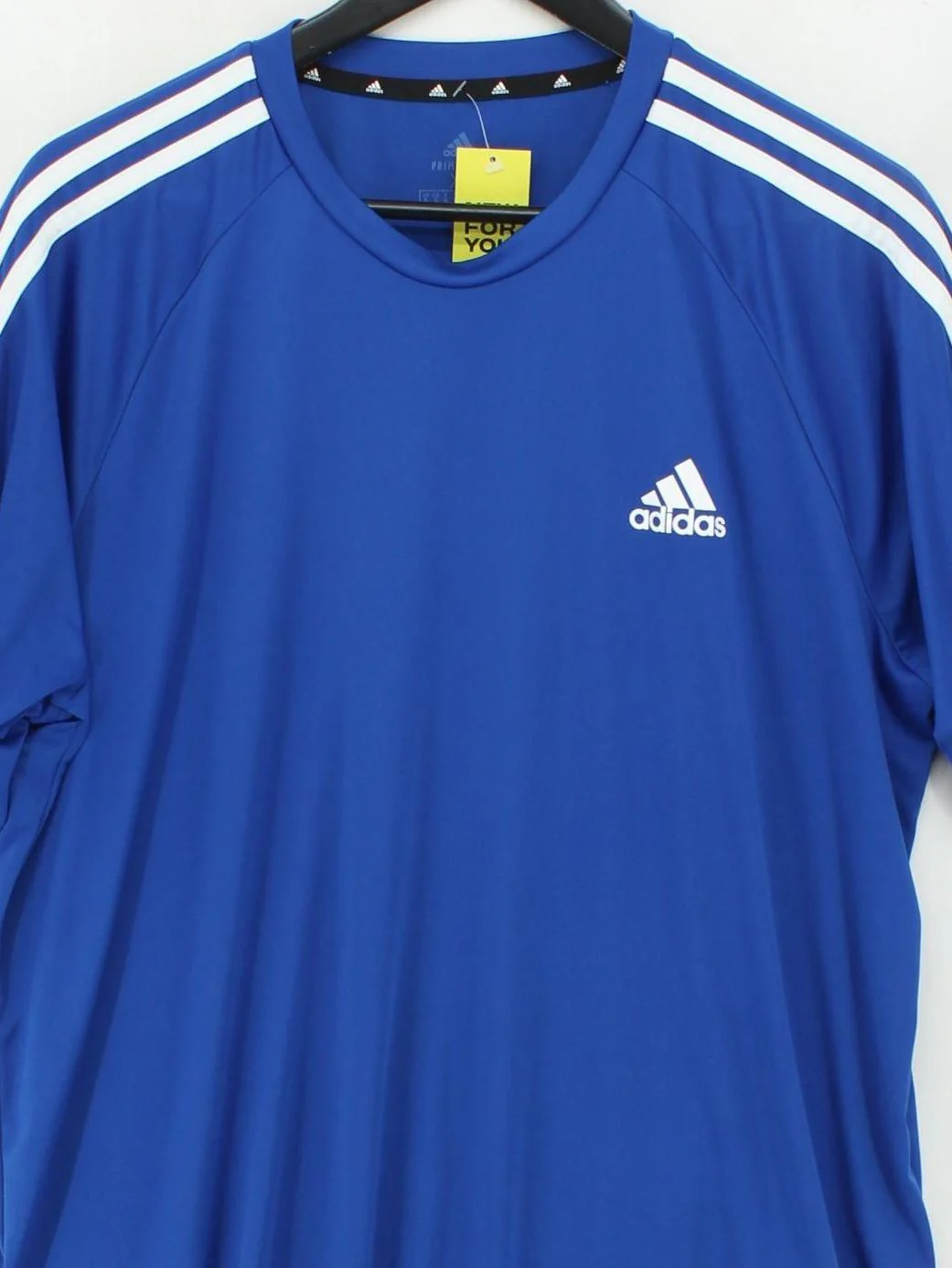 Adidas Men's T-Shirt XL Blue 100% Polyester Round Neck Basic - Image 3