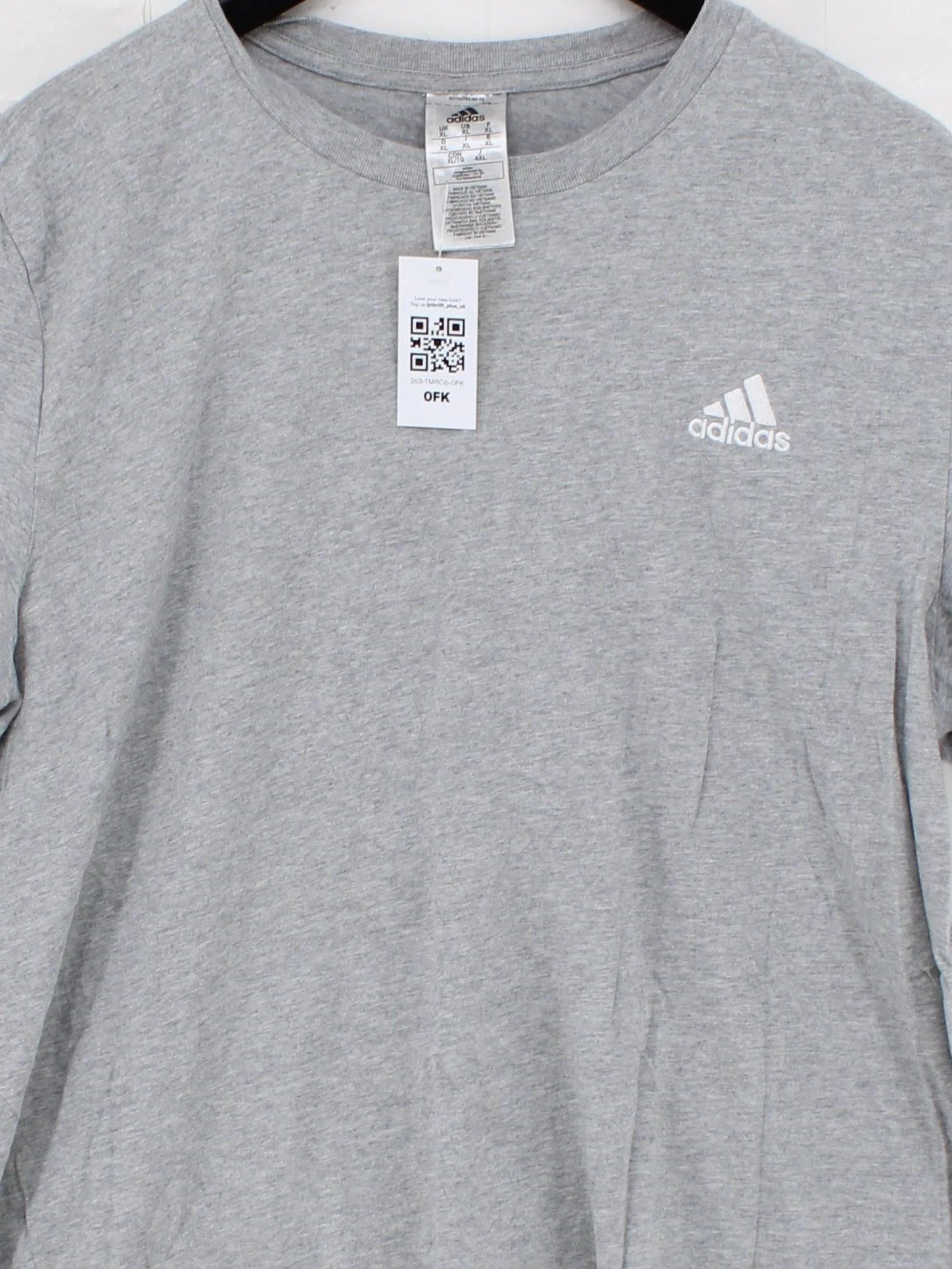 Adidas Men's T-Shirt XL Grey 100% Cotton Basic - Image 3