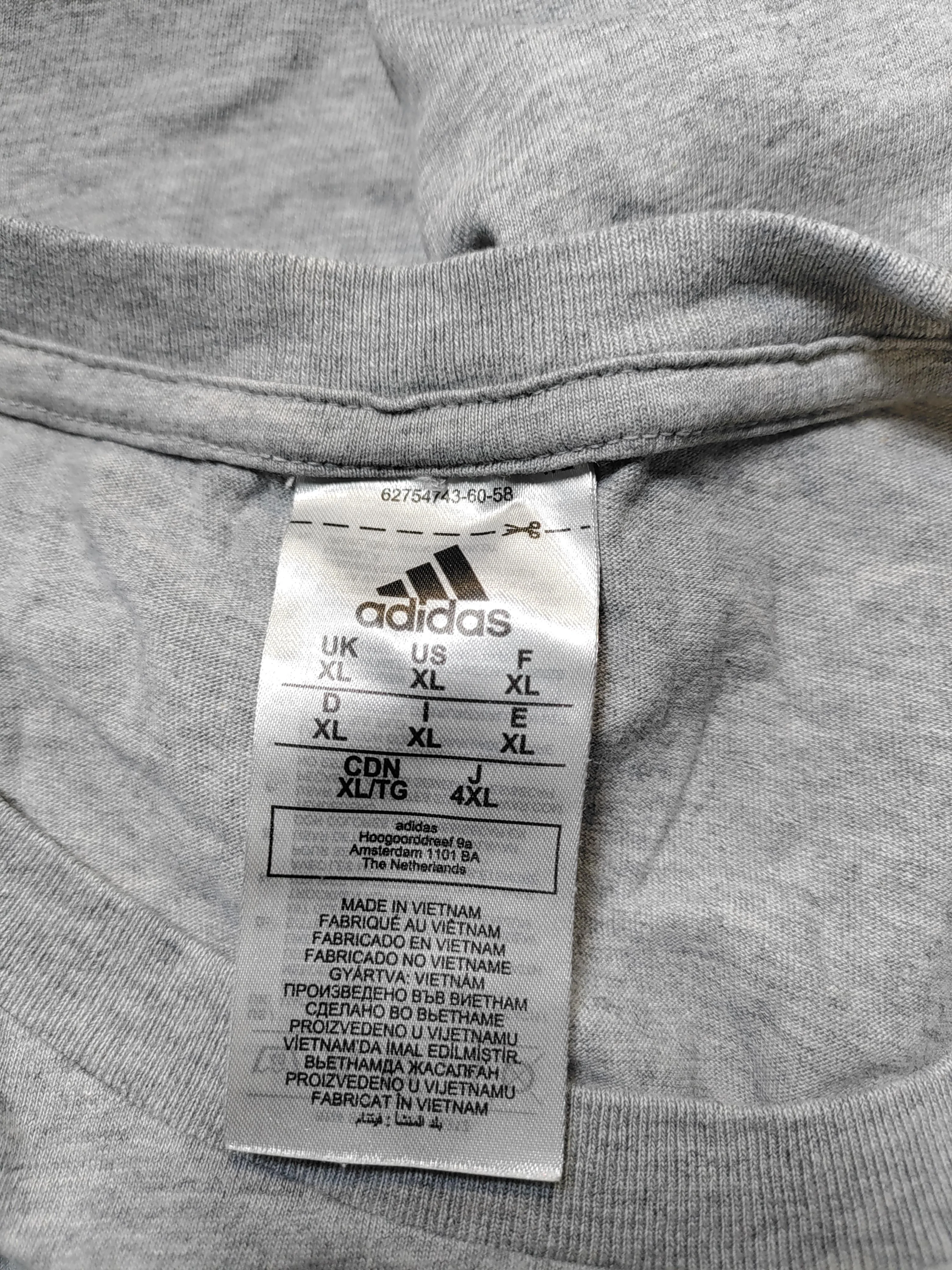 Adidas Men's T-Shirt XL Grey 100% Cotton Basic - Image 5