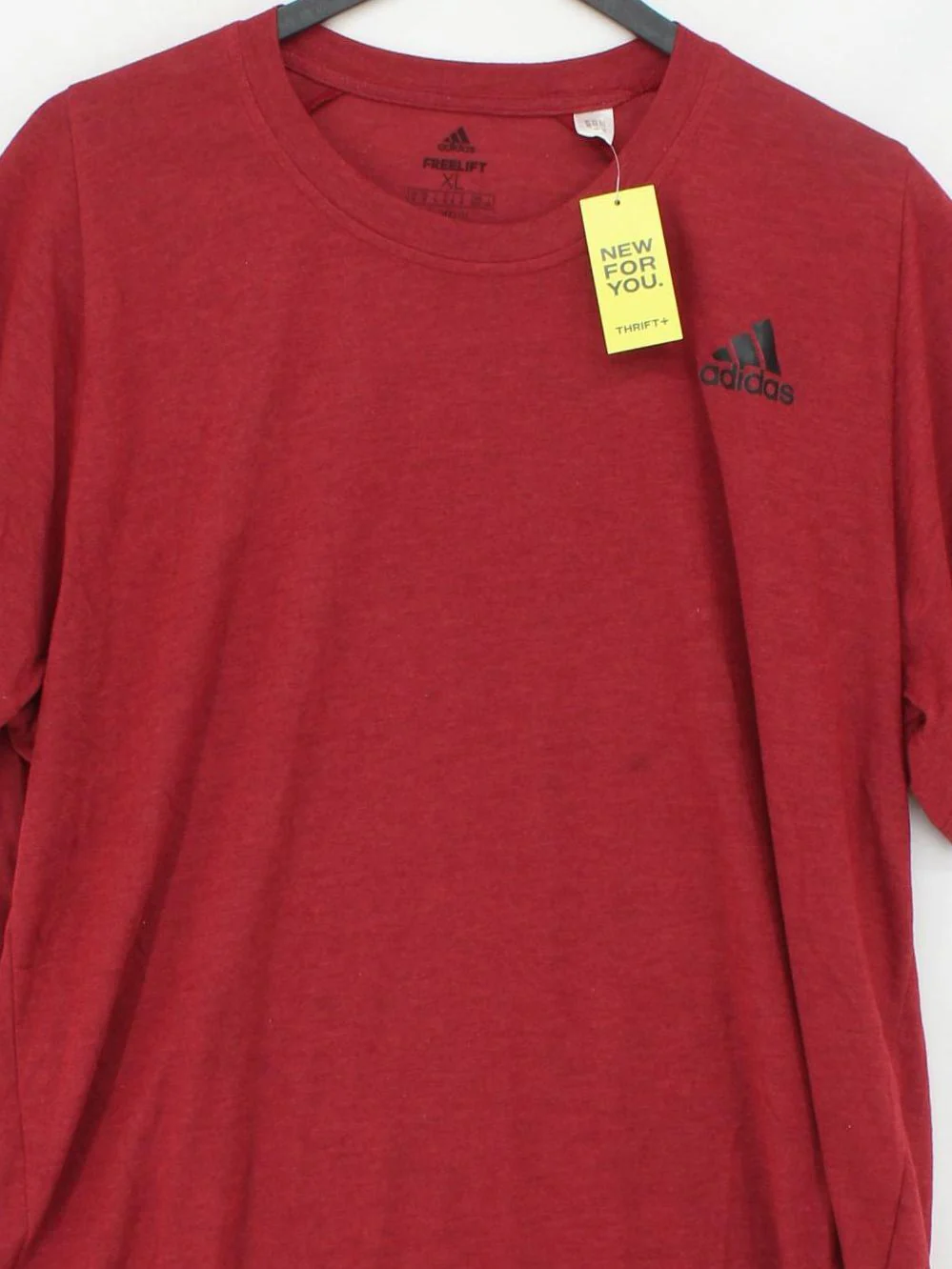 Adidas Men's T-Shirt XL Red 100% Other Round Neck Basic - Image 3