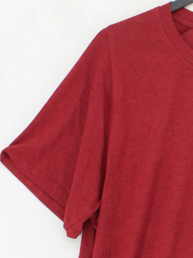 Adidas Men's T-Shirt XL Red 100% Other Round Neck Basic - Image 4