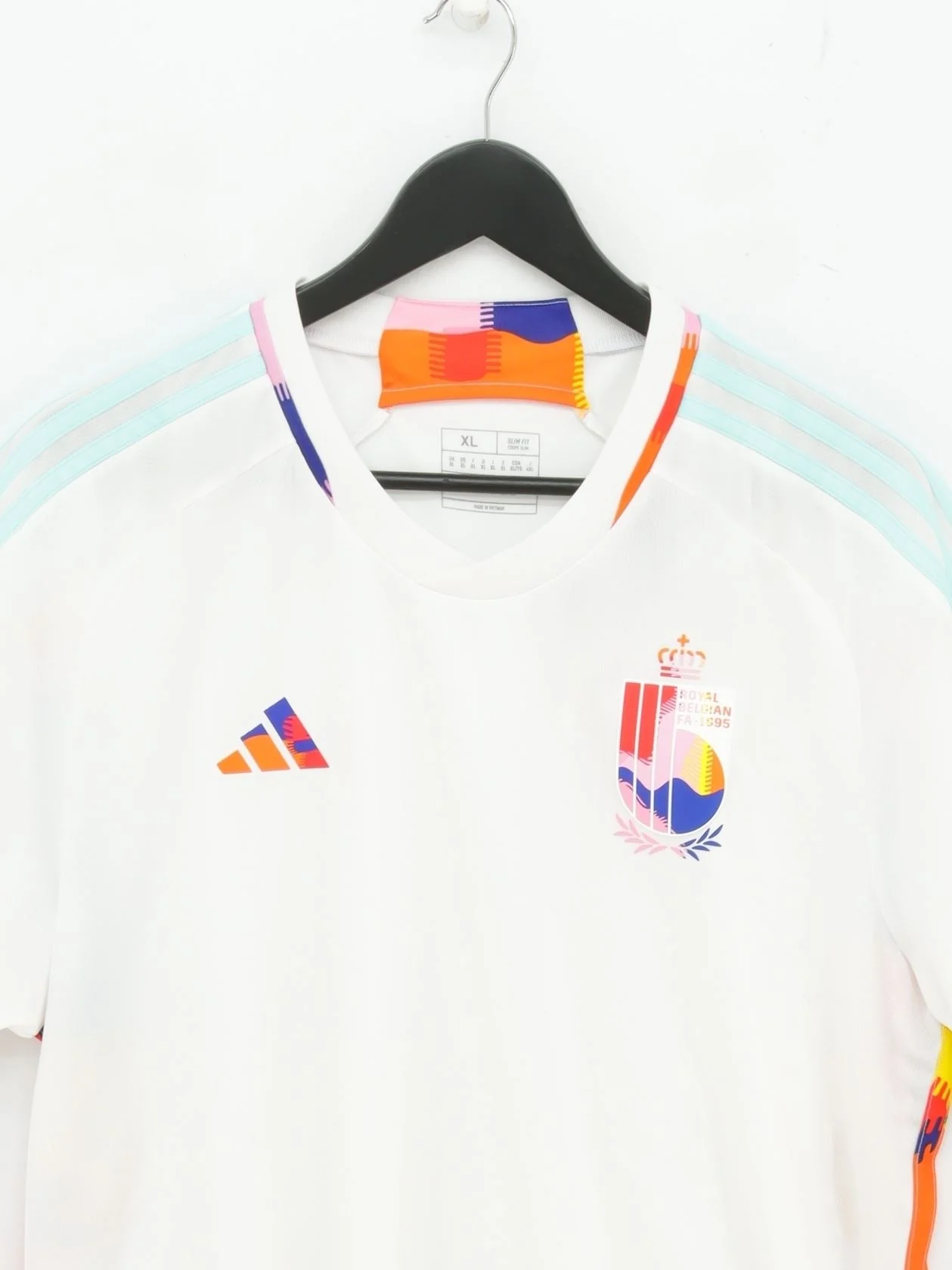 Adidas Men's T-Shirt XL White 100% Polyester Crew Neck Basic New with tags - Image 3