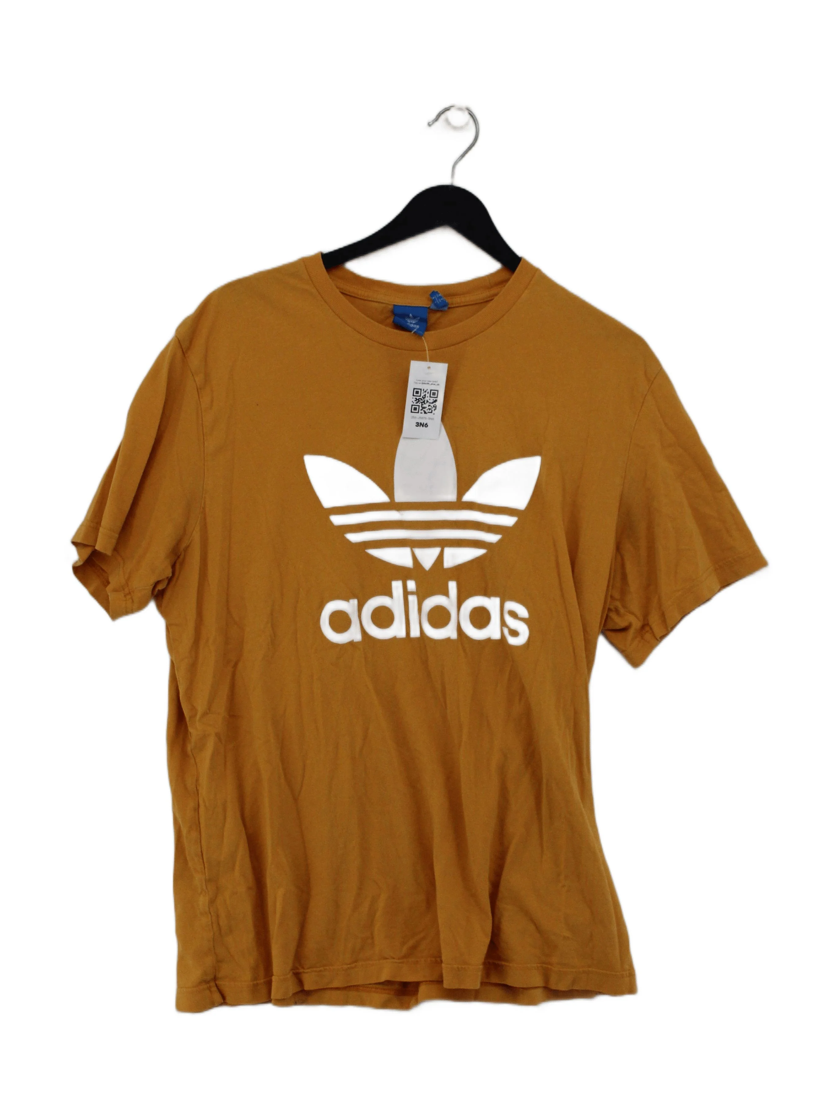 Adidas Men's T-Shirt XL Yellow Graphic 100% Cotton Basic