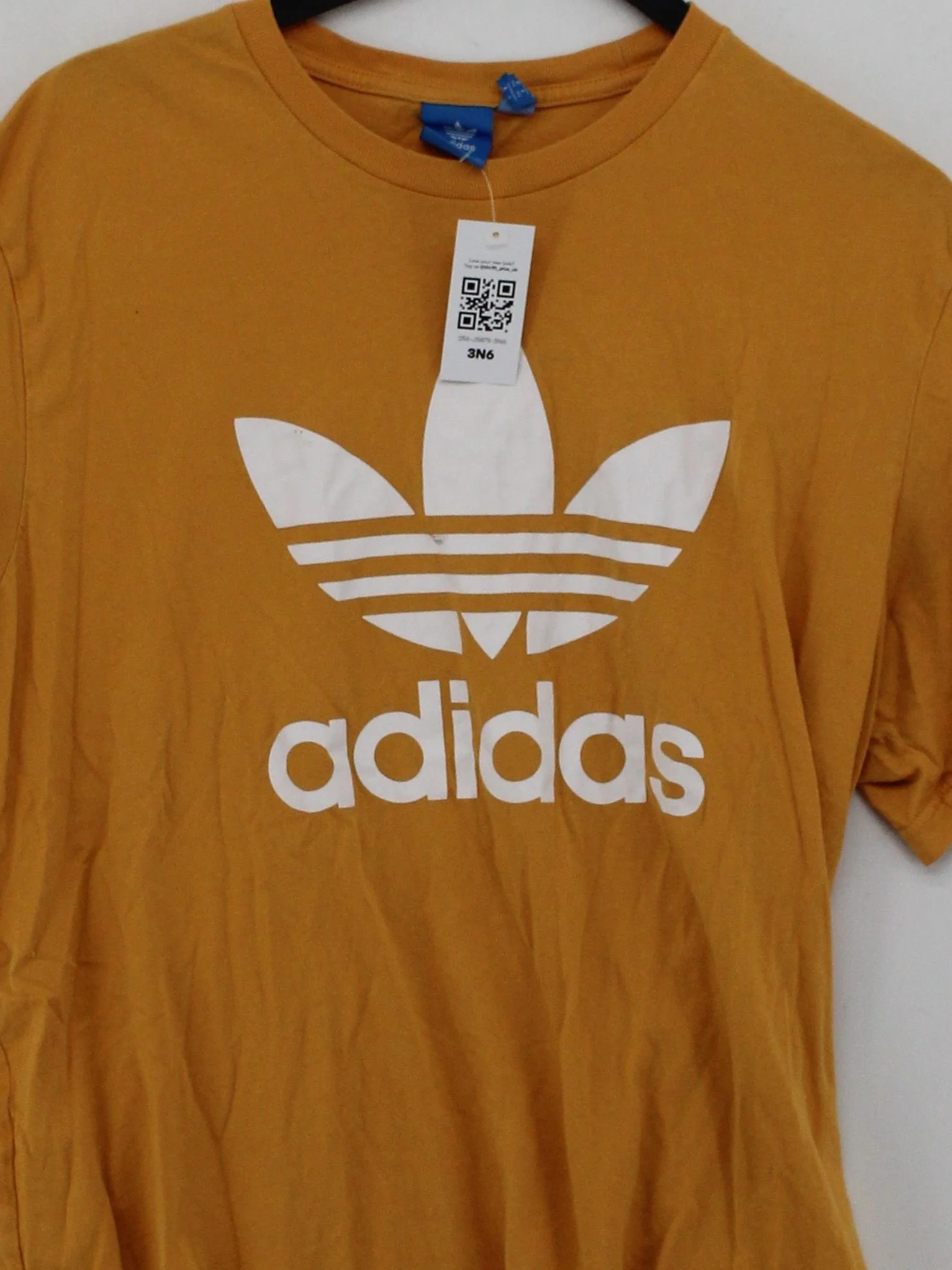 Adidas Men's T-Shirt XL Yellow Graphic 100% Cotton Basic - Image 3