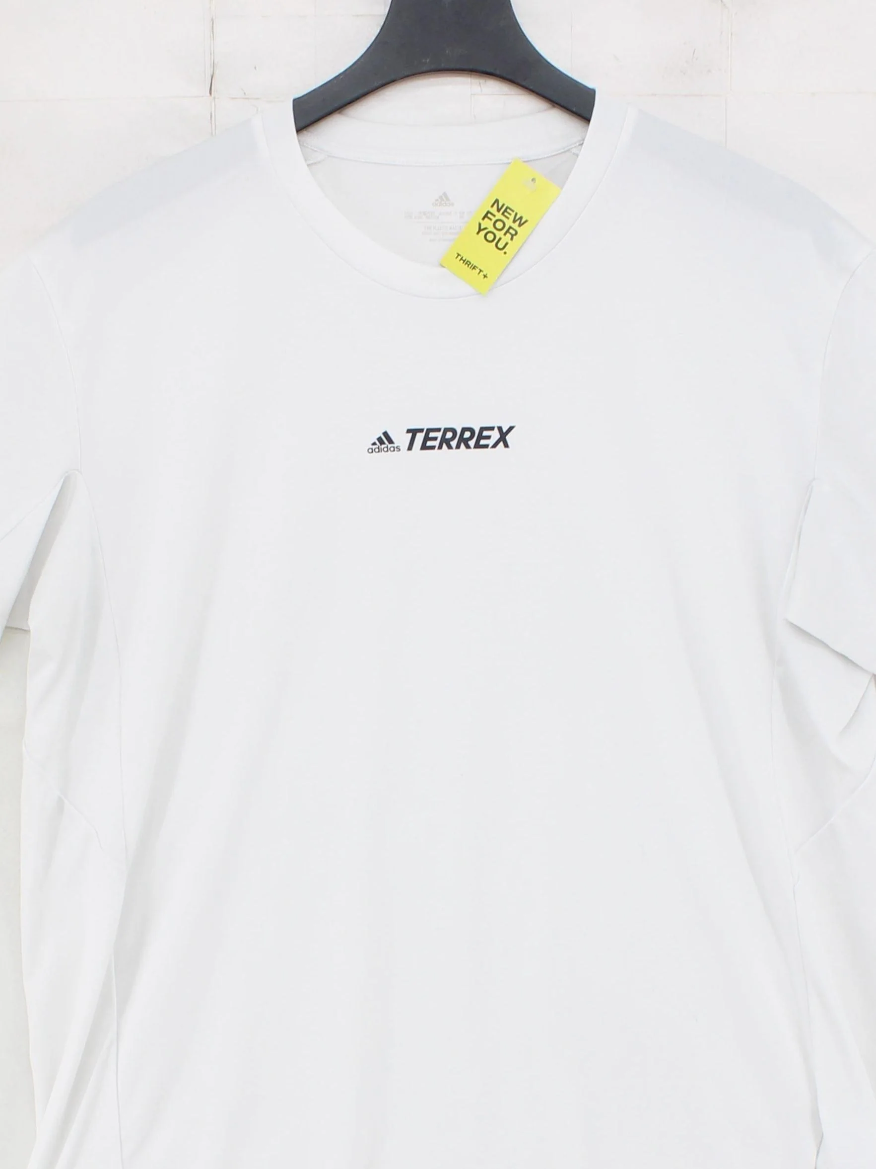 Adidas Men's T-Shirt XXL White 100% Polyester Round Neck Basic - Image 3