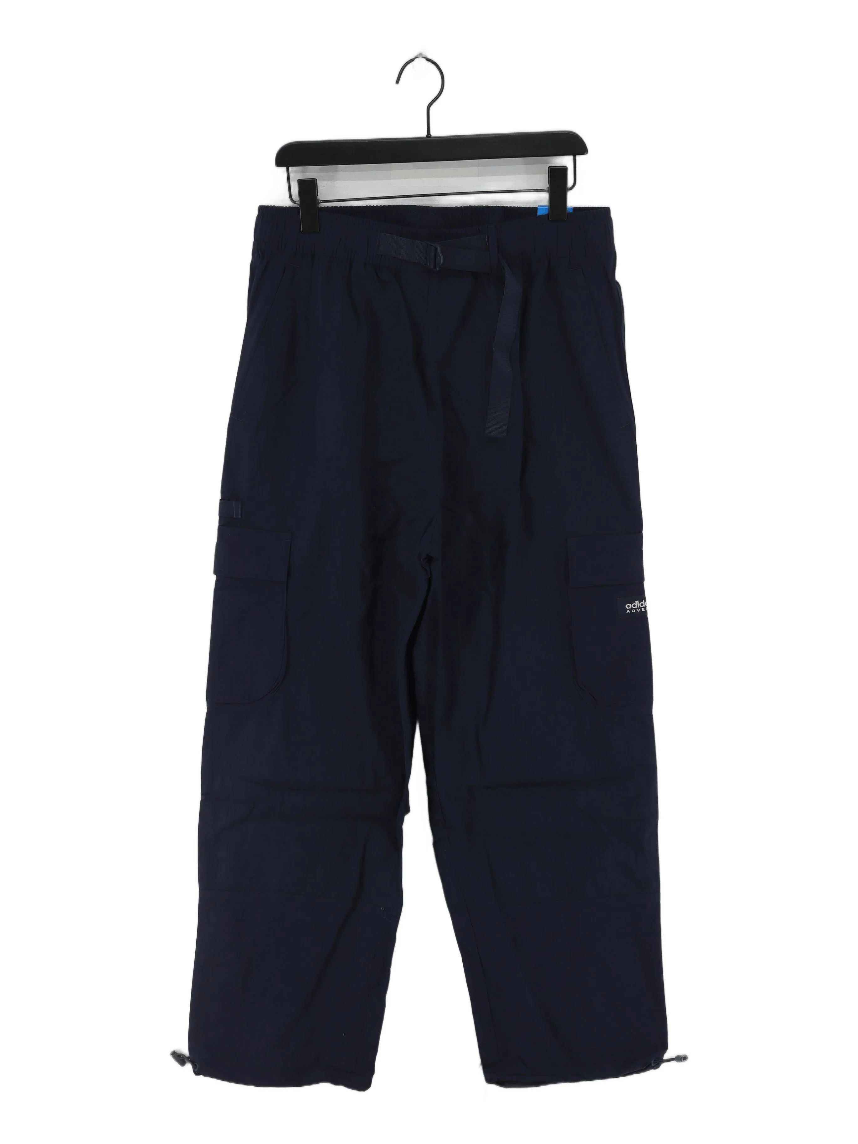 Adidas Men's Trousers L Blue Cotton with Nylon Straight Cargo New with tags