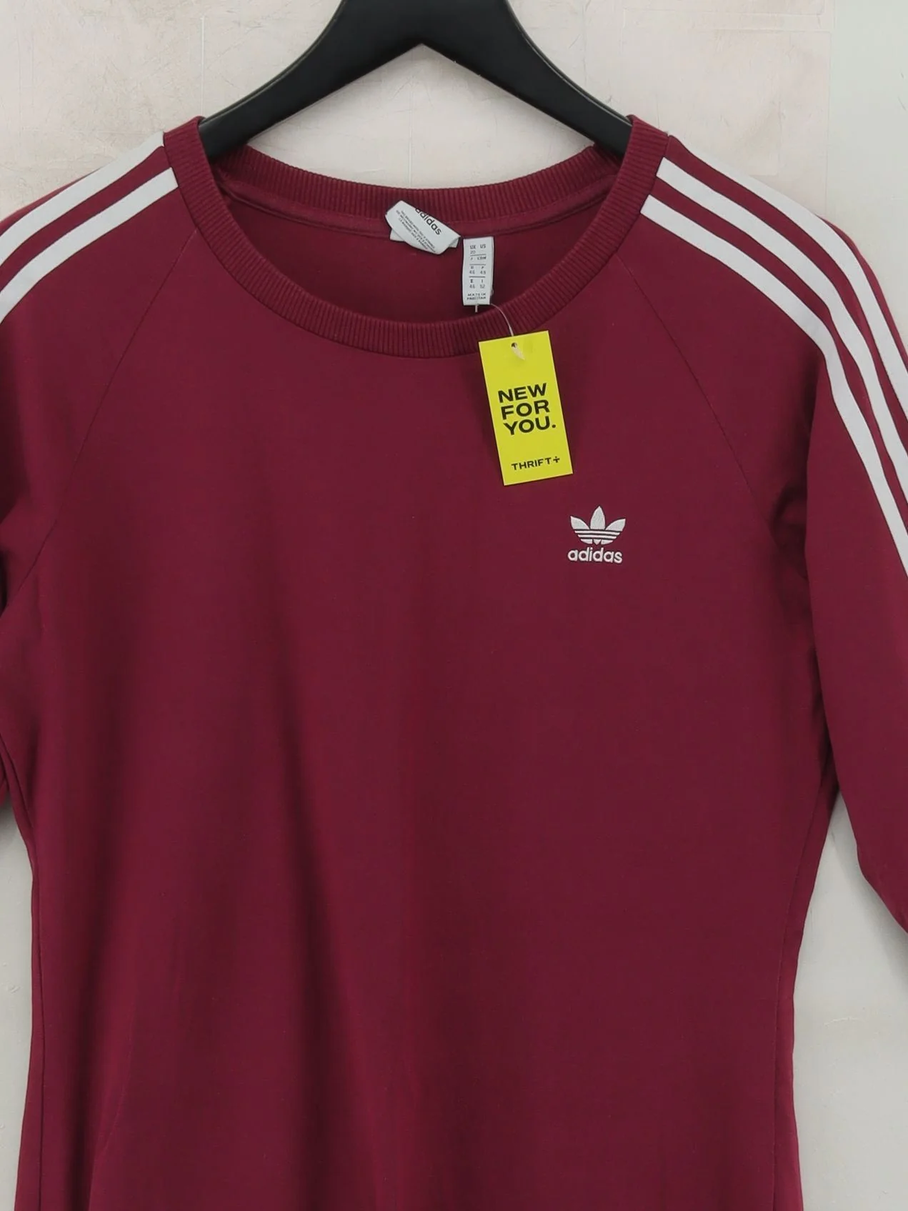 Adidas T-Shirt Mini Dress UK20 in Red - Image 3