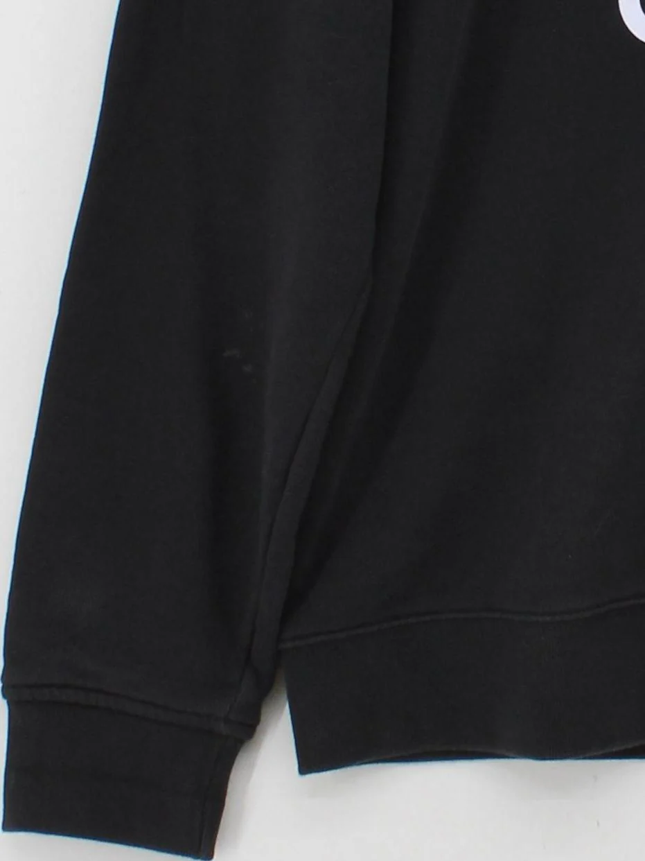 Adidas Women's Hoodie M Black Graphic Cotton with Elastane Pullover - Image 4