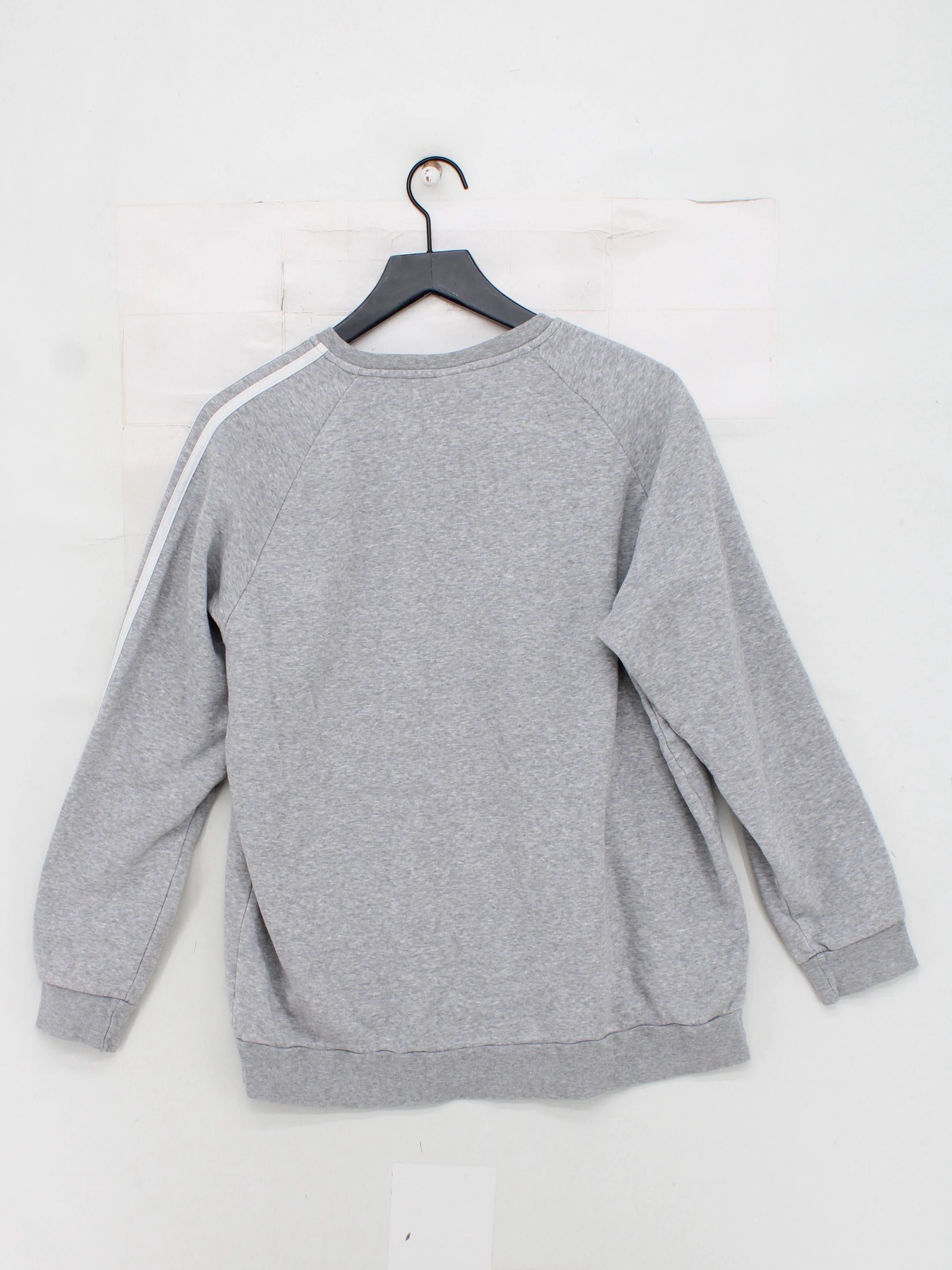 Adidas Women's Hoodie M Grey Cotton with Polyester Pullover - Image 2