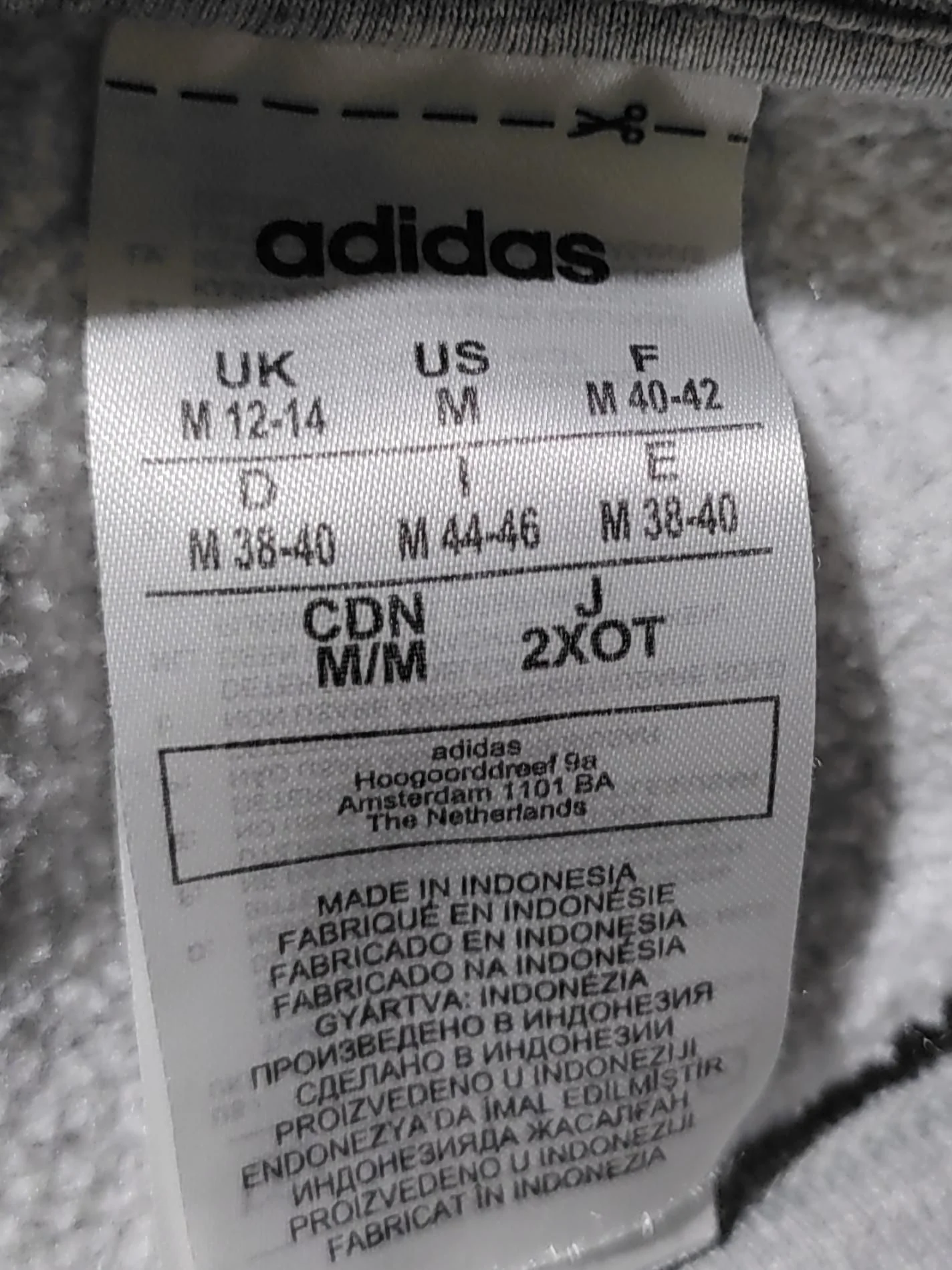 Adidas Women's Hoodie M Grey Cotton with Polyester Pullover - Image 5