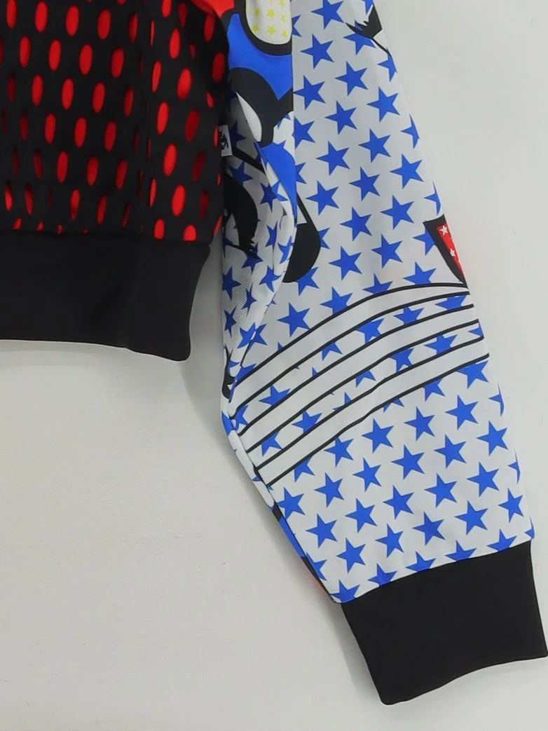 Adidas Women's Hoodie M Multi Graphic Cotton with Polyester Pullover - Image 4