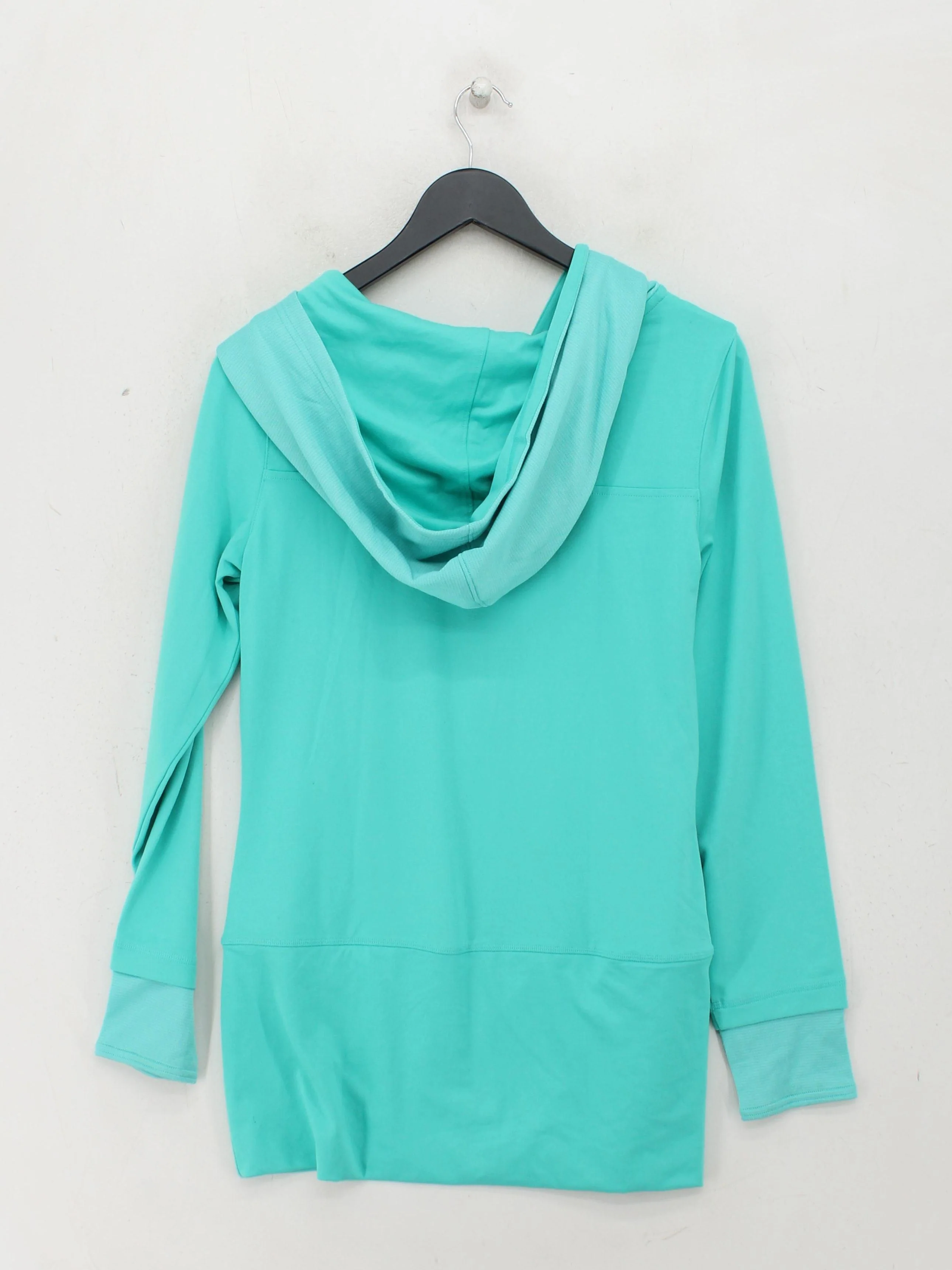 Adidas Women's Hoodie S Green Polyester with Elastane Pullover - Image 2