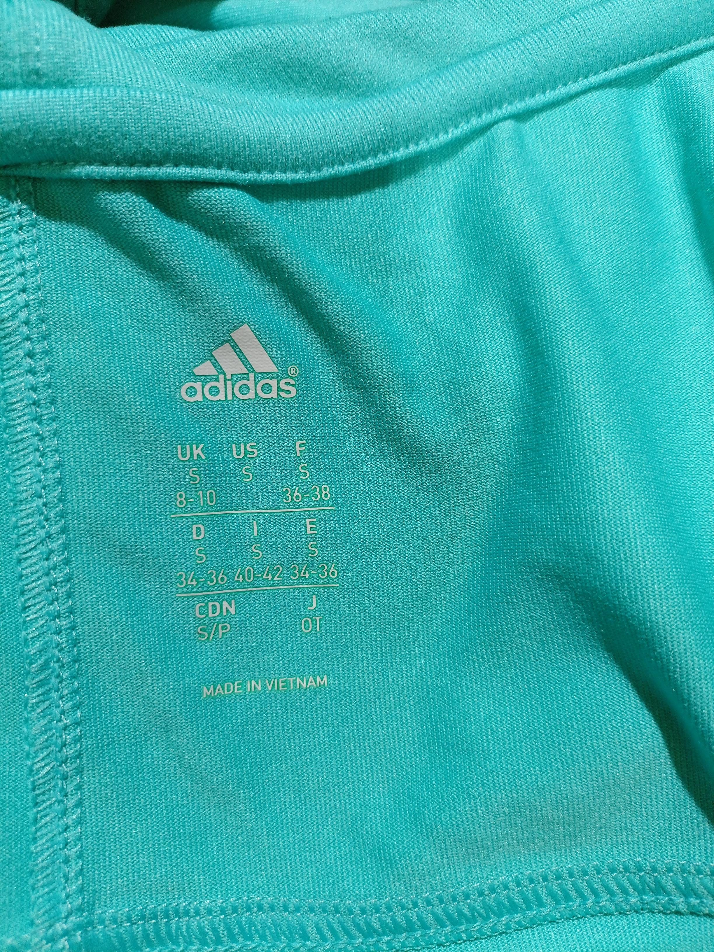 Adidas Women's Hoodie S Green Polyester with Elastane Pullover - Image 5