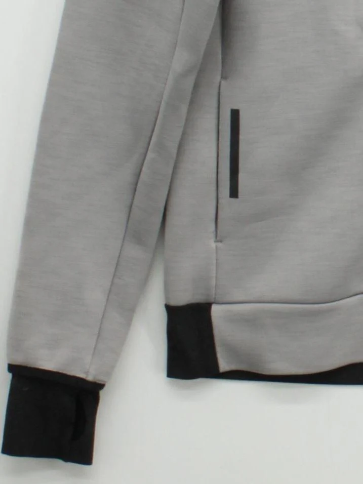 Adidas Women's Hoodie S Grey Polyester with Elastane Full Zip - Image 4
