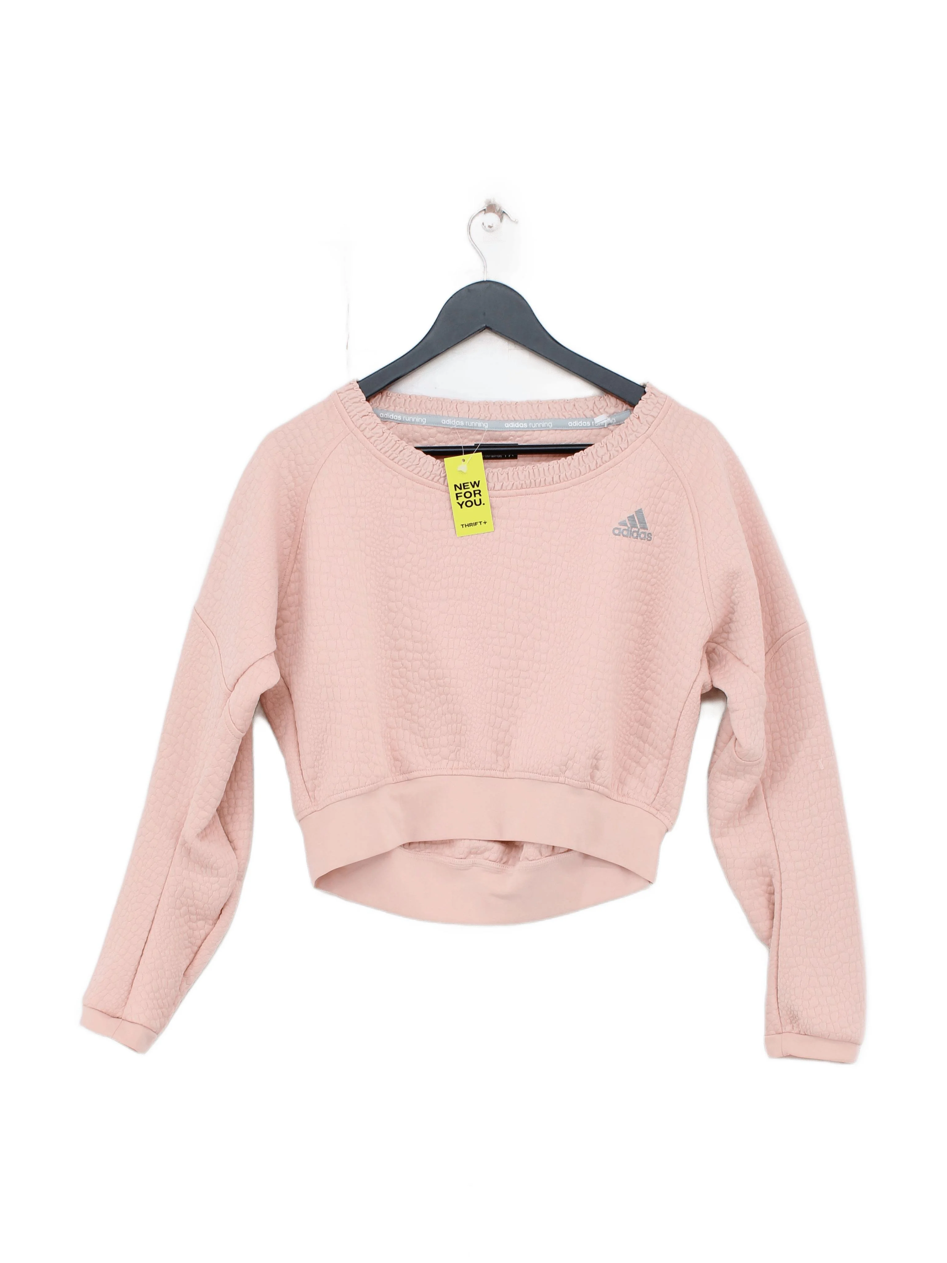 Adidas Women's Hoodie S Pink Polyester with Spandex Pullover