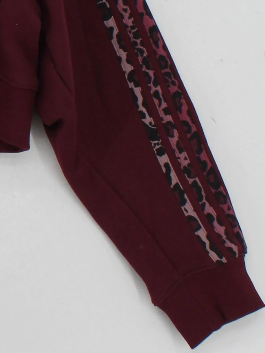Adidas Women's Hoodie S Red Animal Print 100% Other Pullover - Image 4