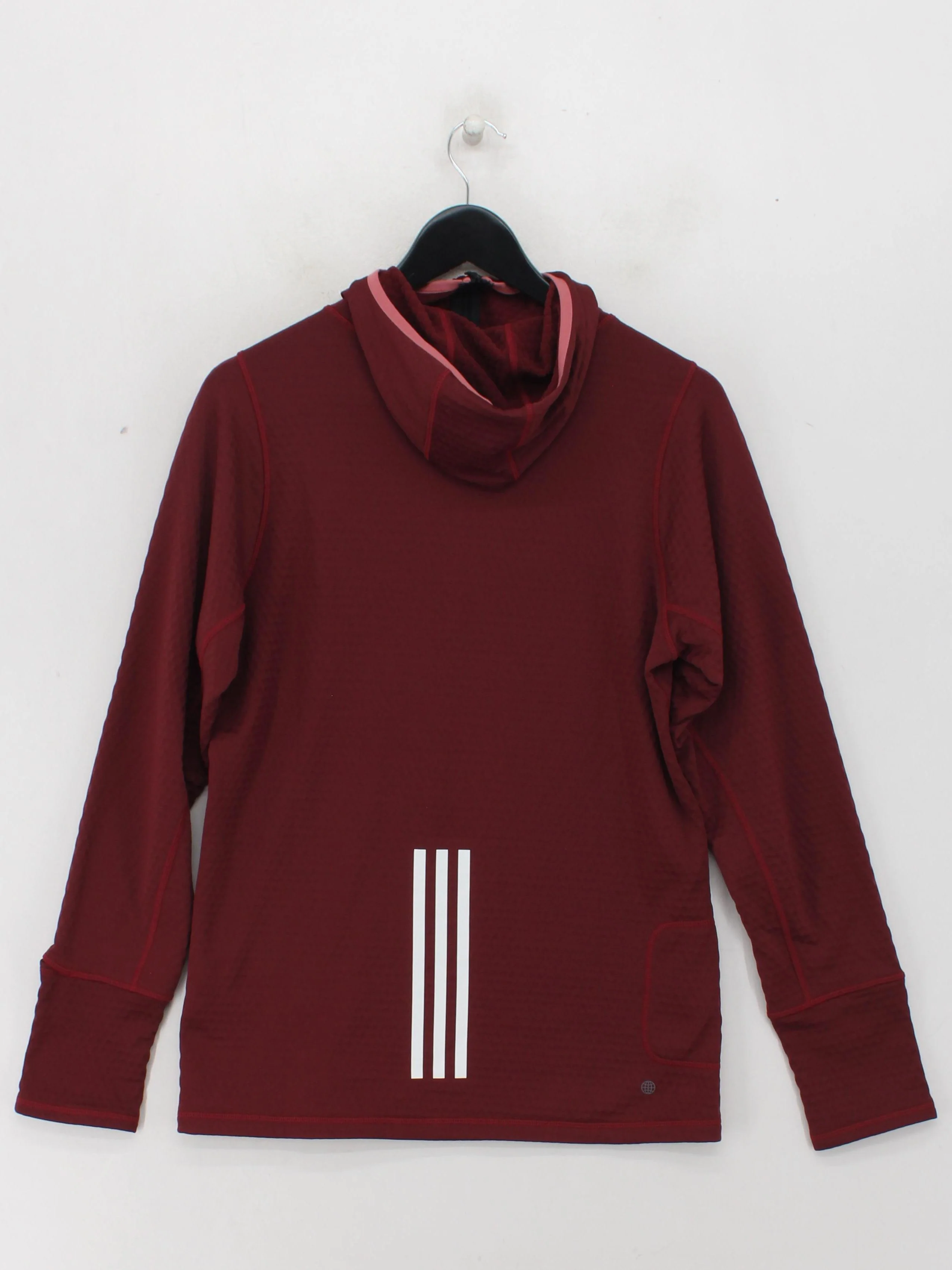 Adidas Women's Hoodie S Red Nylon with Polyester Pullover - Image 2
