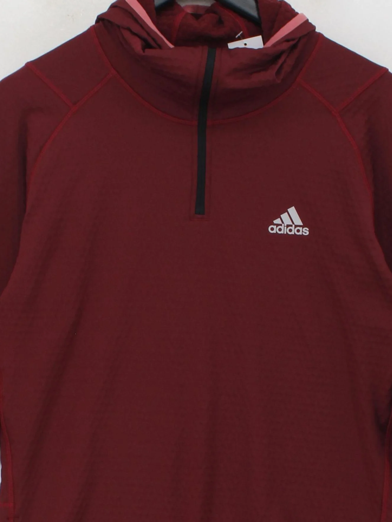 Adidas Women's Hoodie S Red Nylon with Polyester Pullover - Image 3
