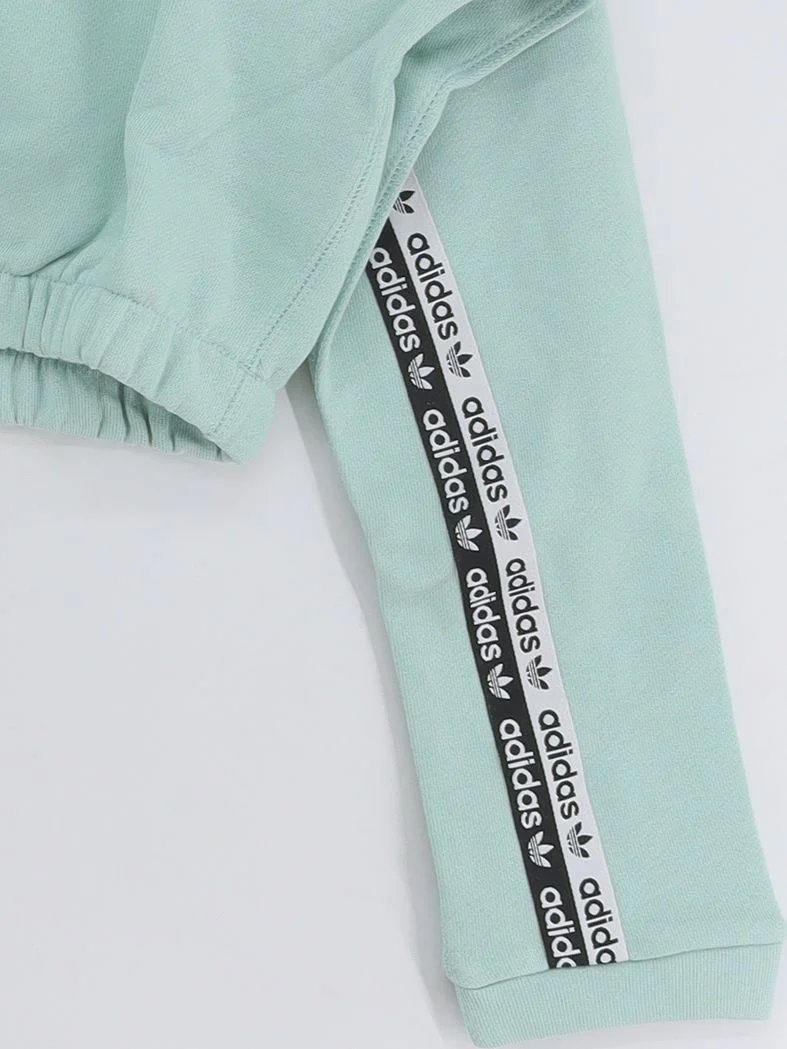 Adidas Women's Hoodie UK 10 Green Graphic 100% Cotton Pullover New with tags - Image 4