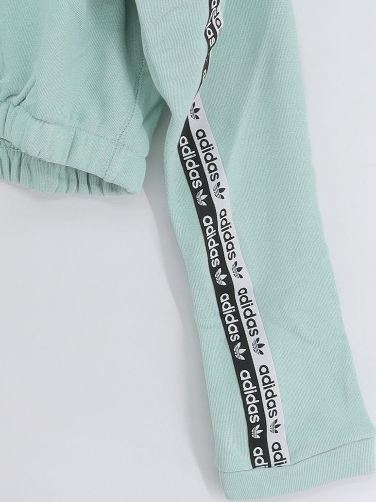 Adidas Women's Hoodie UK 10 Green Graphic 100% Cotton Pullover New with tags - Image 4