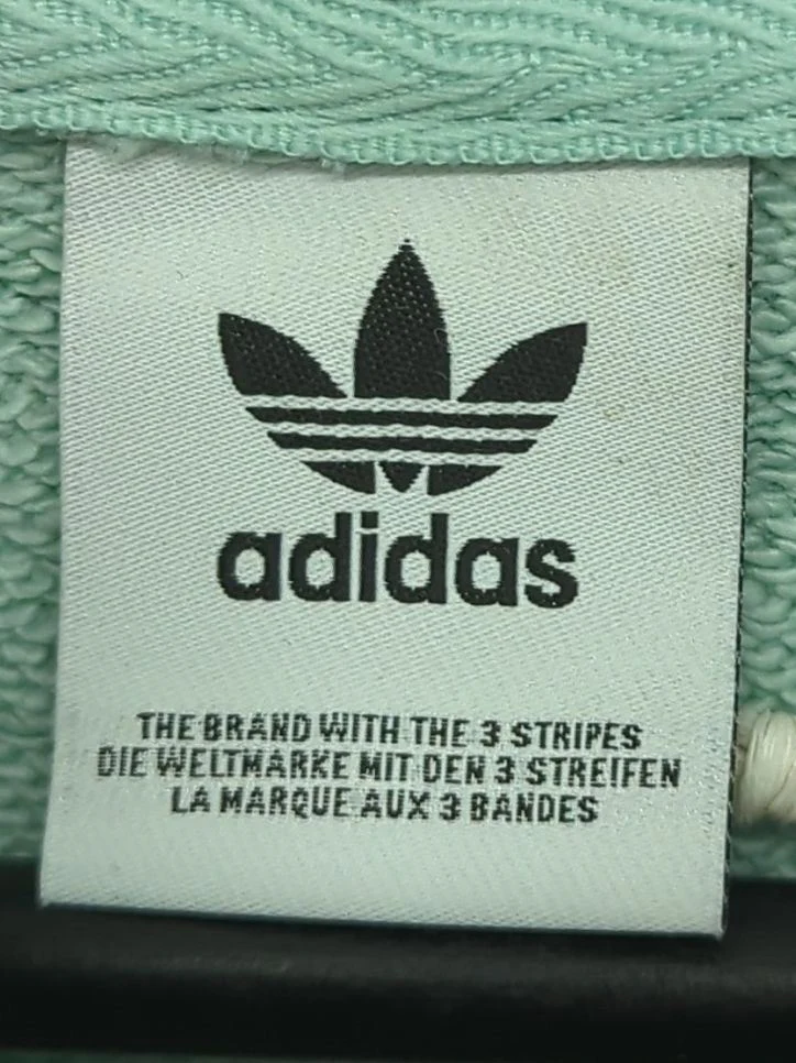 Adidas Women's Hoodie UK 10 Green Graphic 100% Cotton Pullover New with tags - Image 5