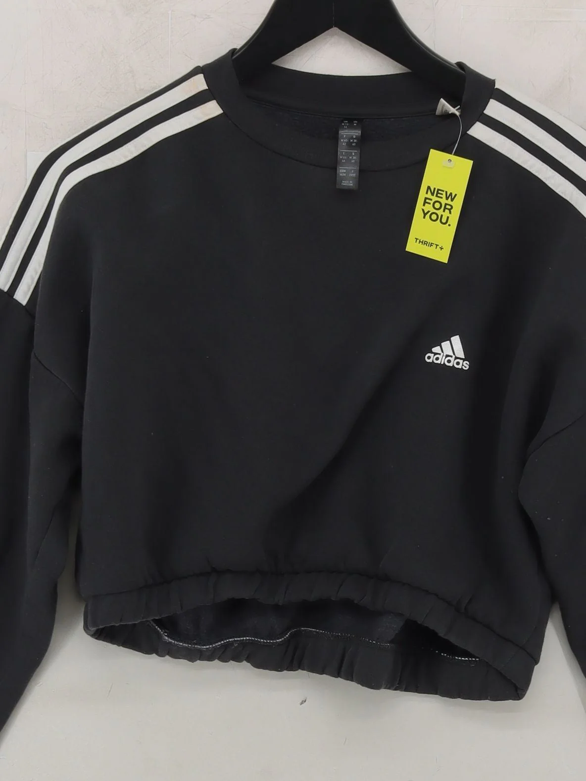 Adidas Women's Hoodie UK 12 Grey Cotton with Polyester, Elastane Pullover - Image 3