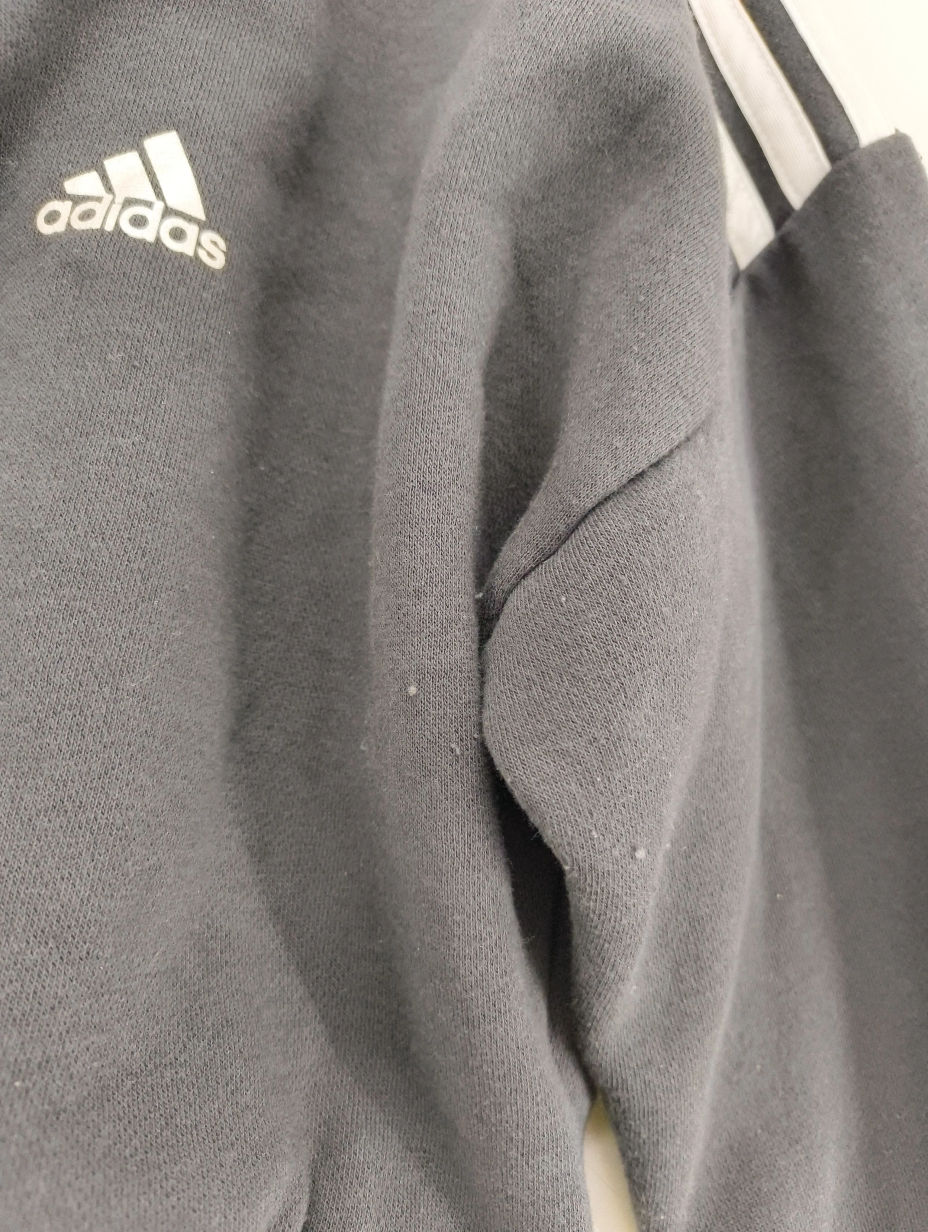 Adidas Women's Hoodie UK 12 Grey Cotton with Polyester, Elastane Pullover - Image 5