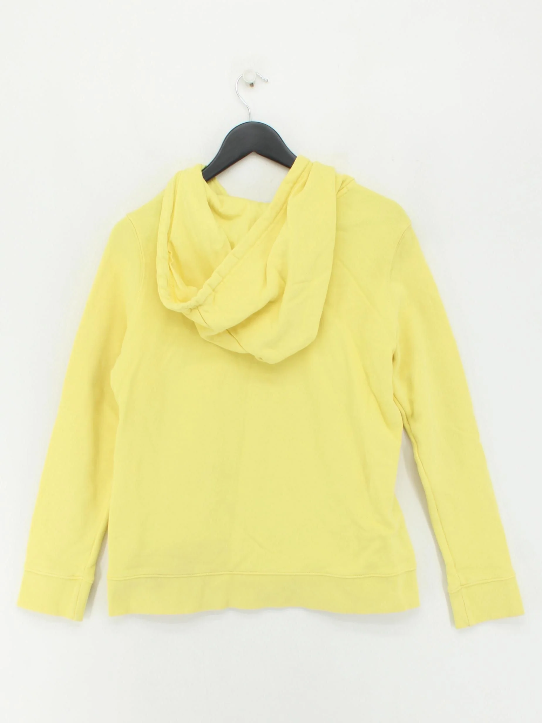 Adidas Women's Hoodie UK 12 Yellow Graphic 100% Cotton Pullover - Image 2