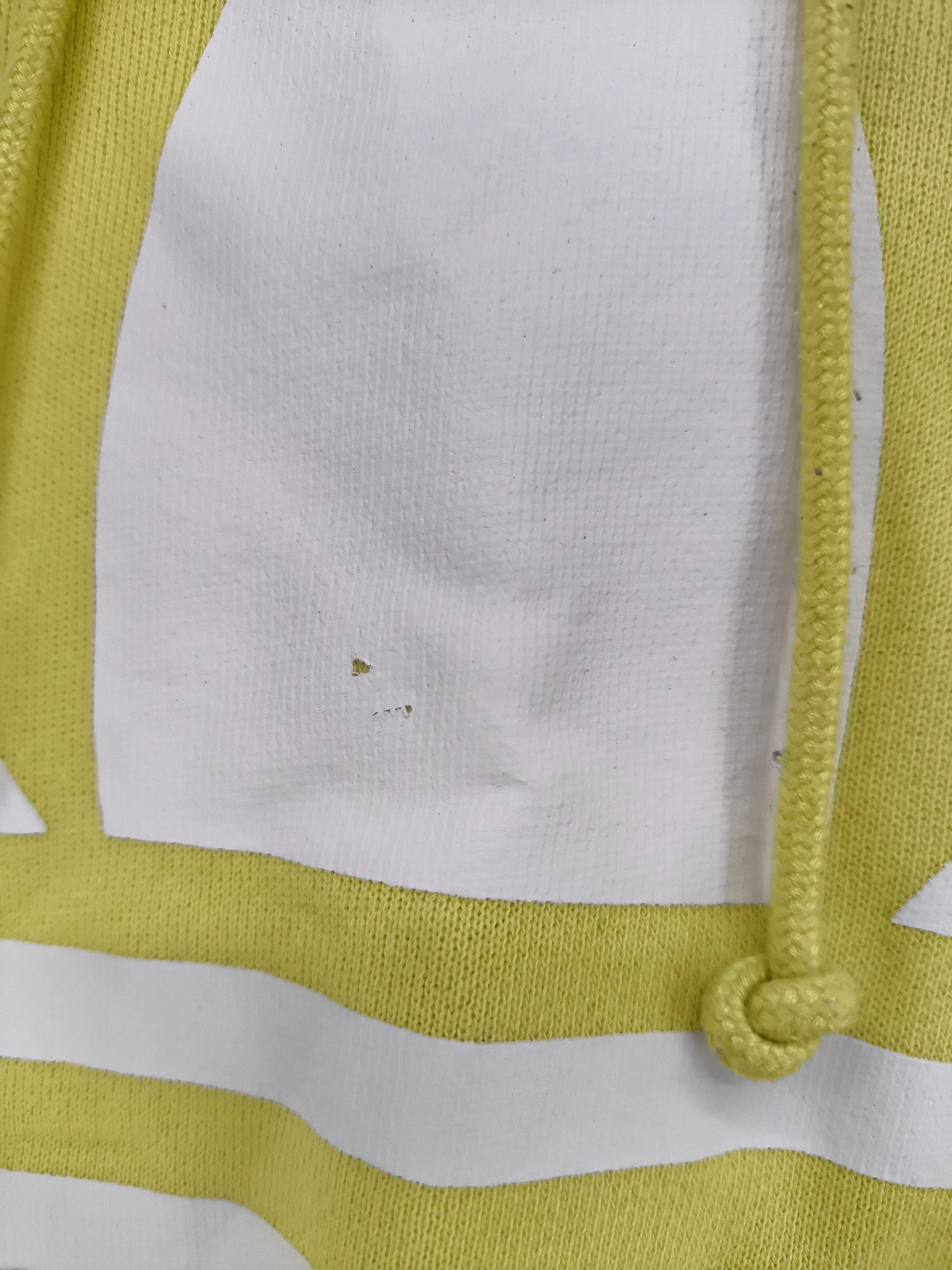 Adidas Women's Hoodie UK 12 Yellow Graphic 100% Cotton Pullover - Image 5