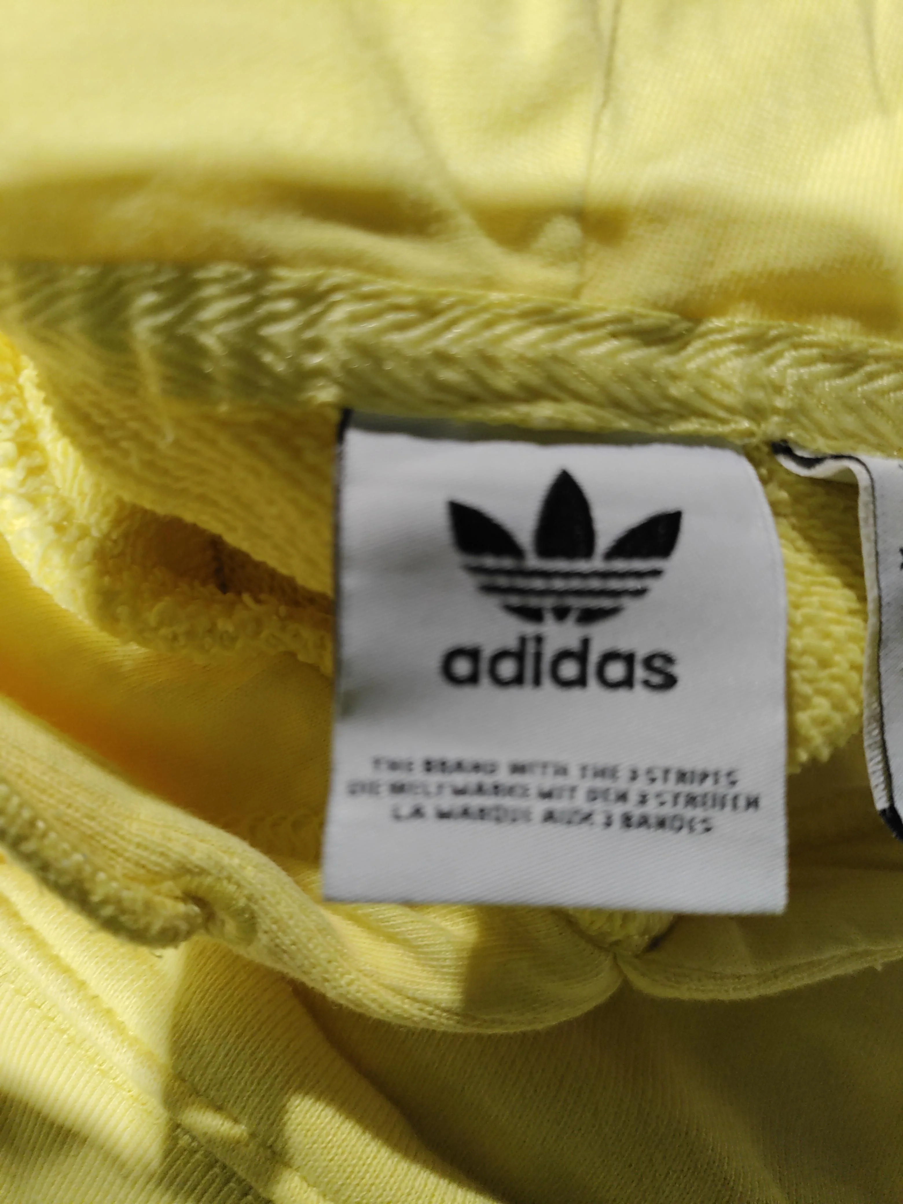 Adidas Women's Hoodie UK 12 Yellow Graphic 100% Cotton Pullover - Image 7