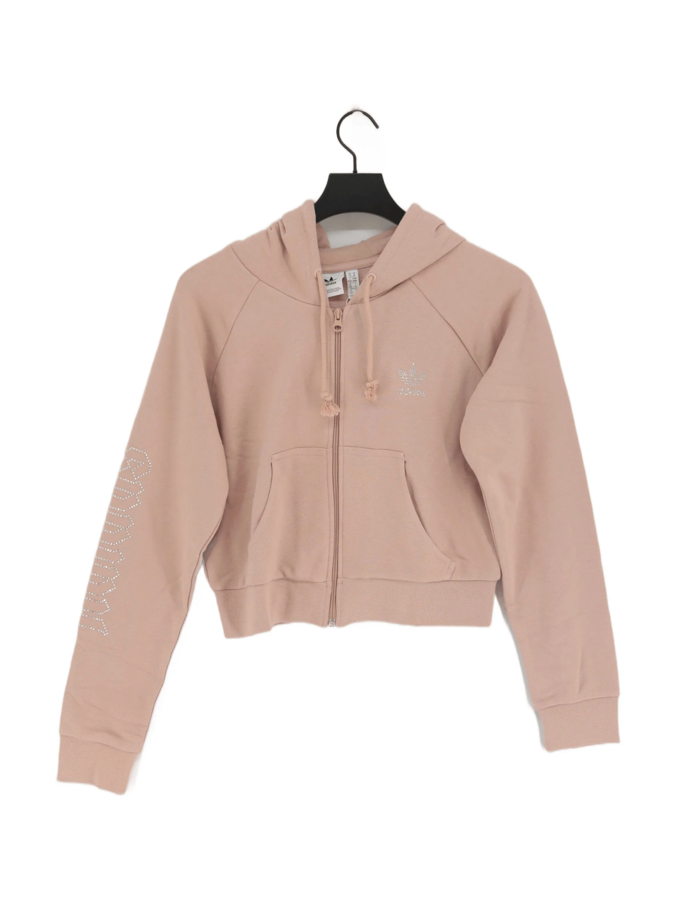 Adidas Women's Hoodie UK 14 Tan Cotton with Polyester Full Zip New with tags